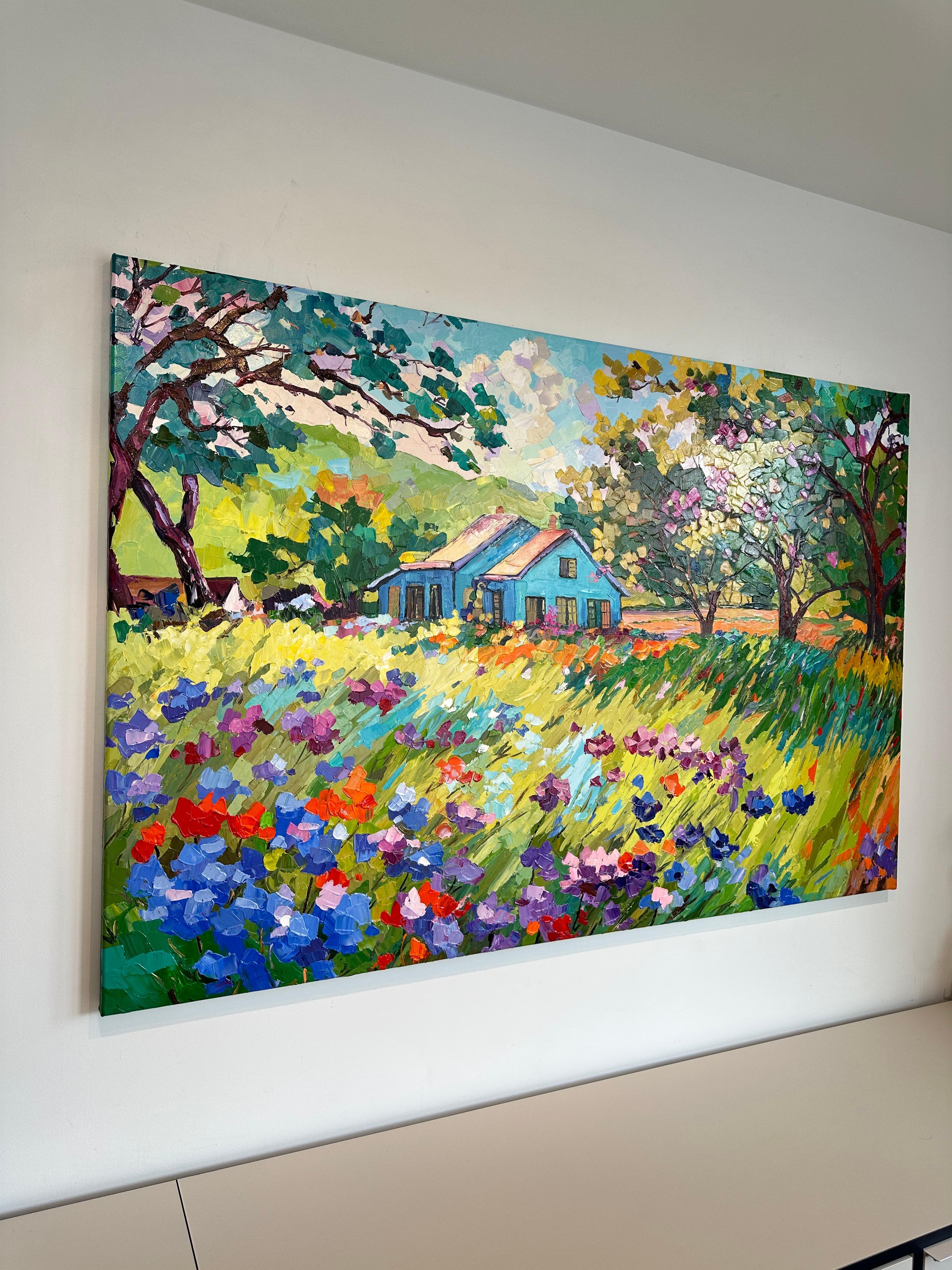 Home is where the Heart is - Katharina Husslein Impasto Oil Landscape Painting For Sale 5