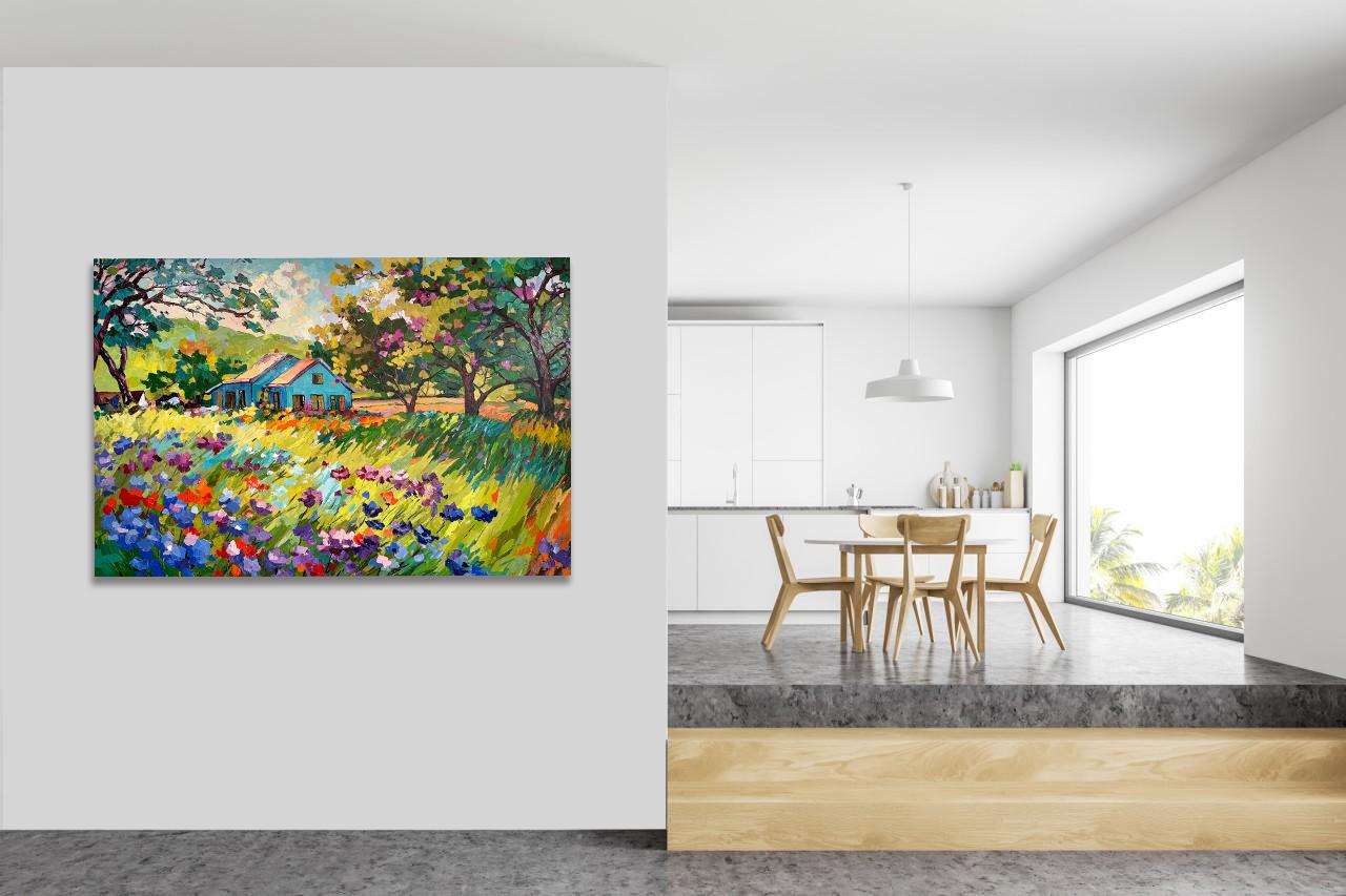 Home is where the Heart is - Katharina Husslein Impasto Oil Landscape Painting For Sale 6