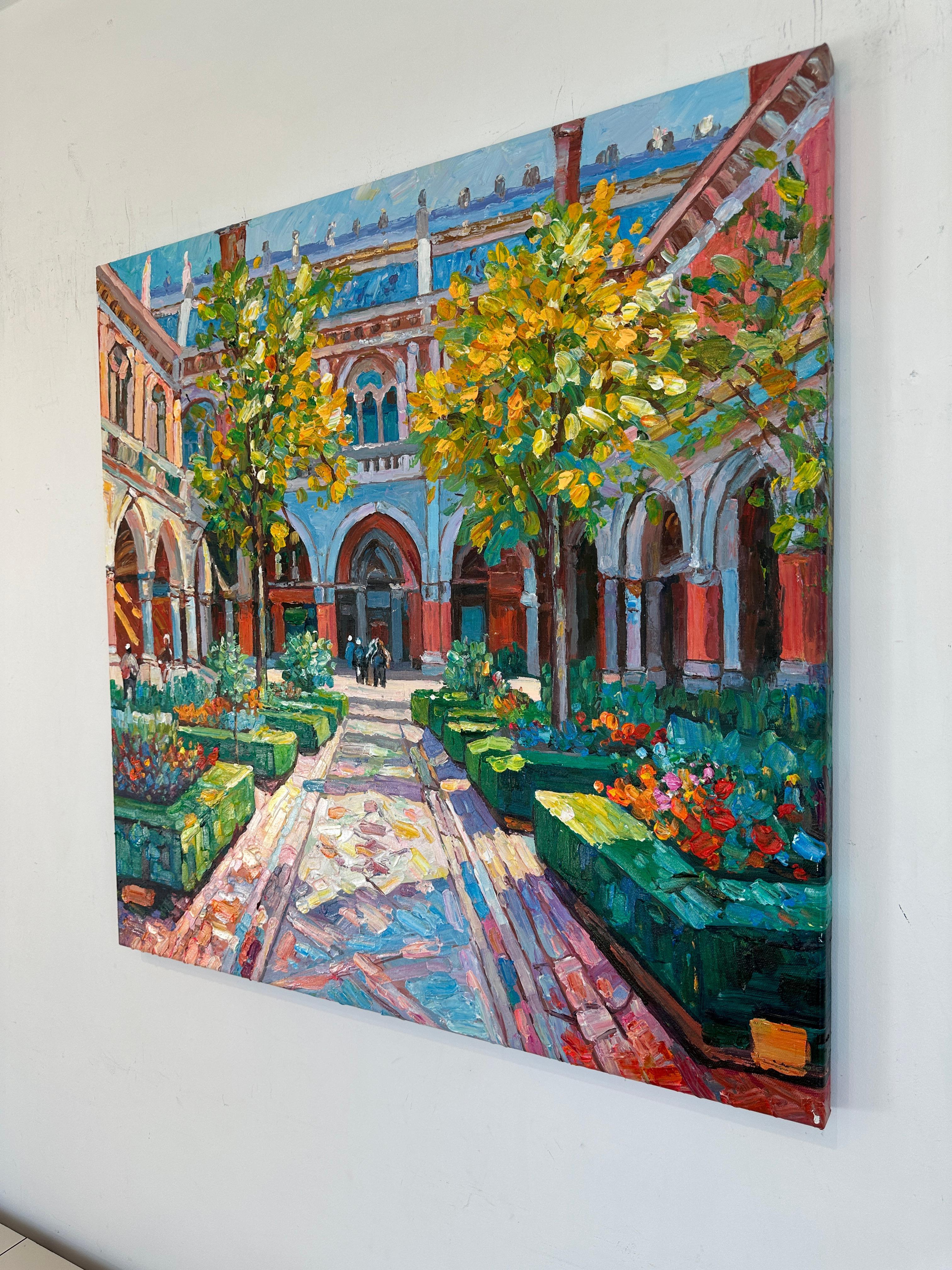 Porto questo posto ovunque vada - di K.Husslein Impasto Architettura Pittura in vendita 1