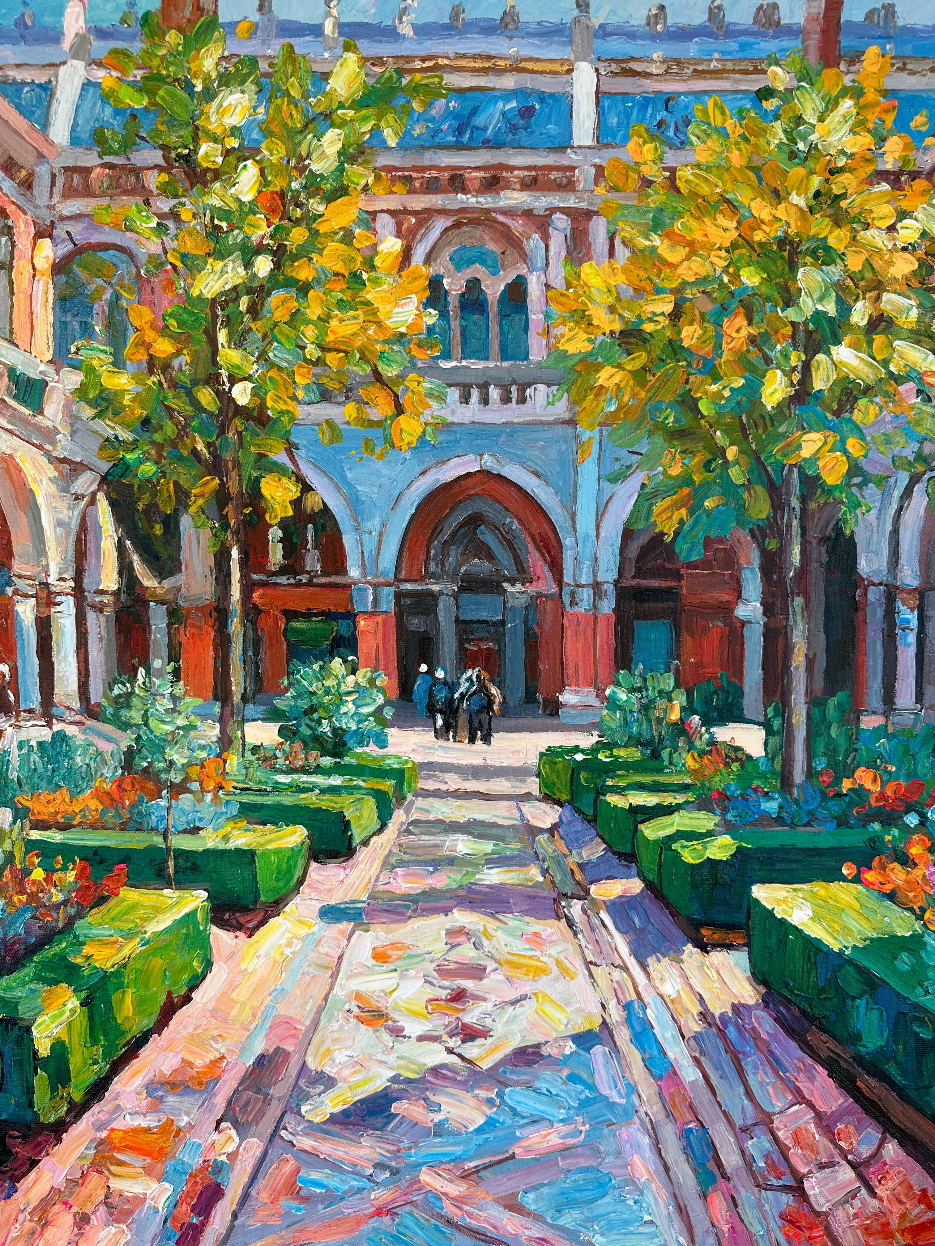 Porto questo posto ovunque vada - di K.Husslein Impasto Architettura Pittura in vendita 2