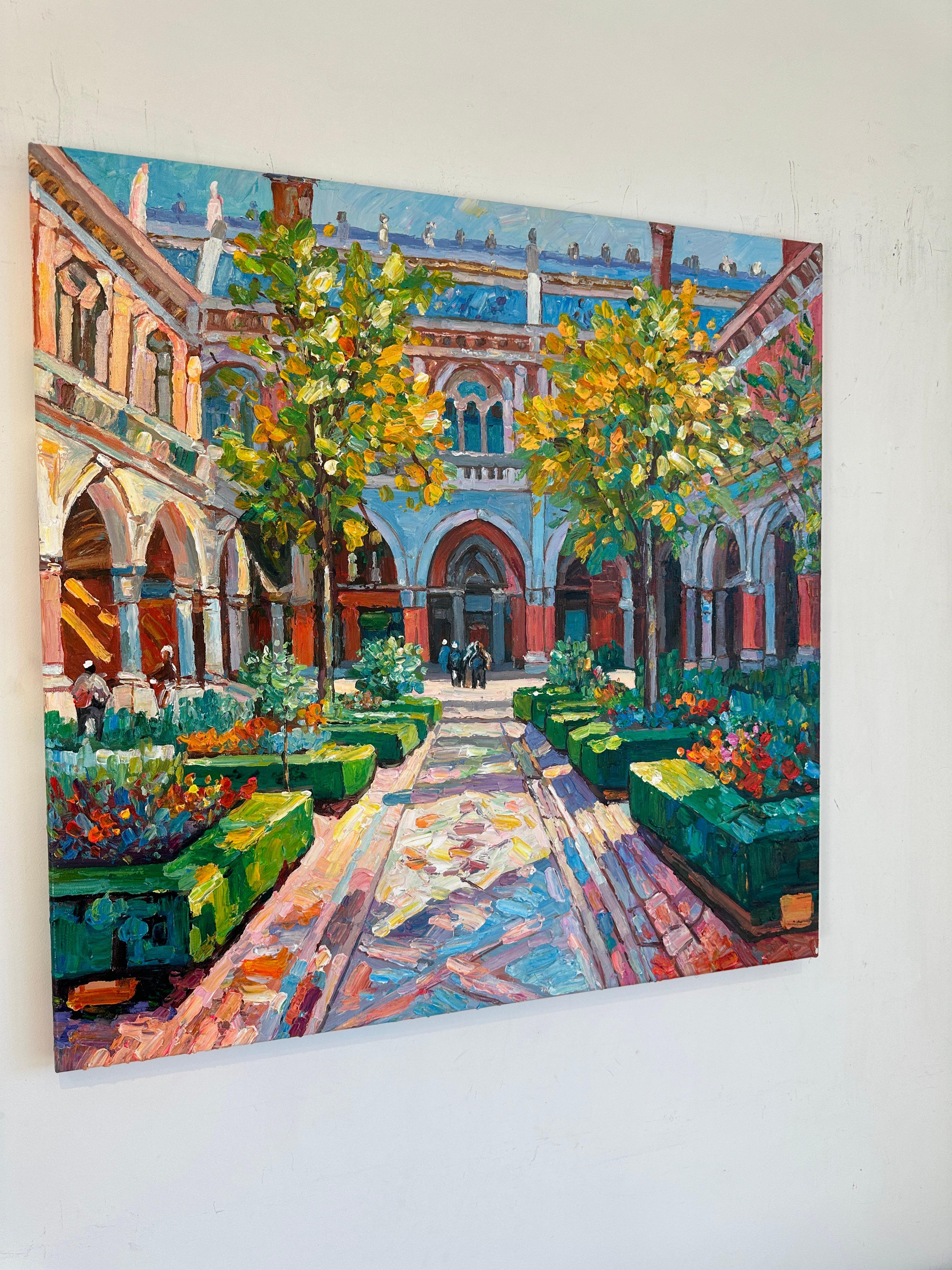Porto questo posto ovunque vada - di K.Husslein Impasto Architettura Pittura in vendita 3