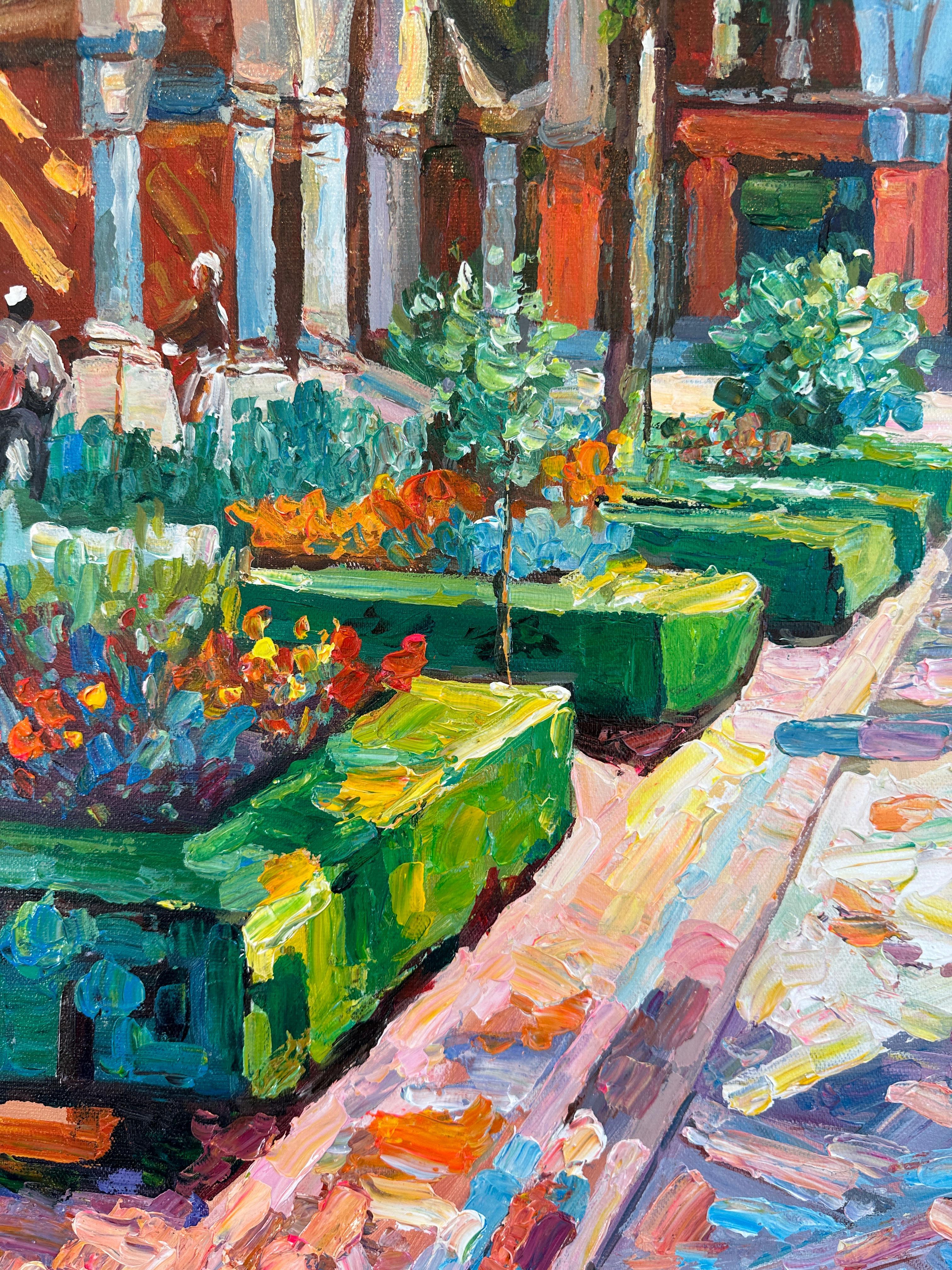 Porto questo posto ovunque vada - di K.Husslein Impasto Architettura Pittura in vendita 4