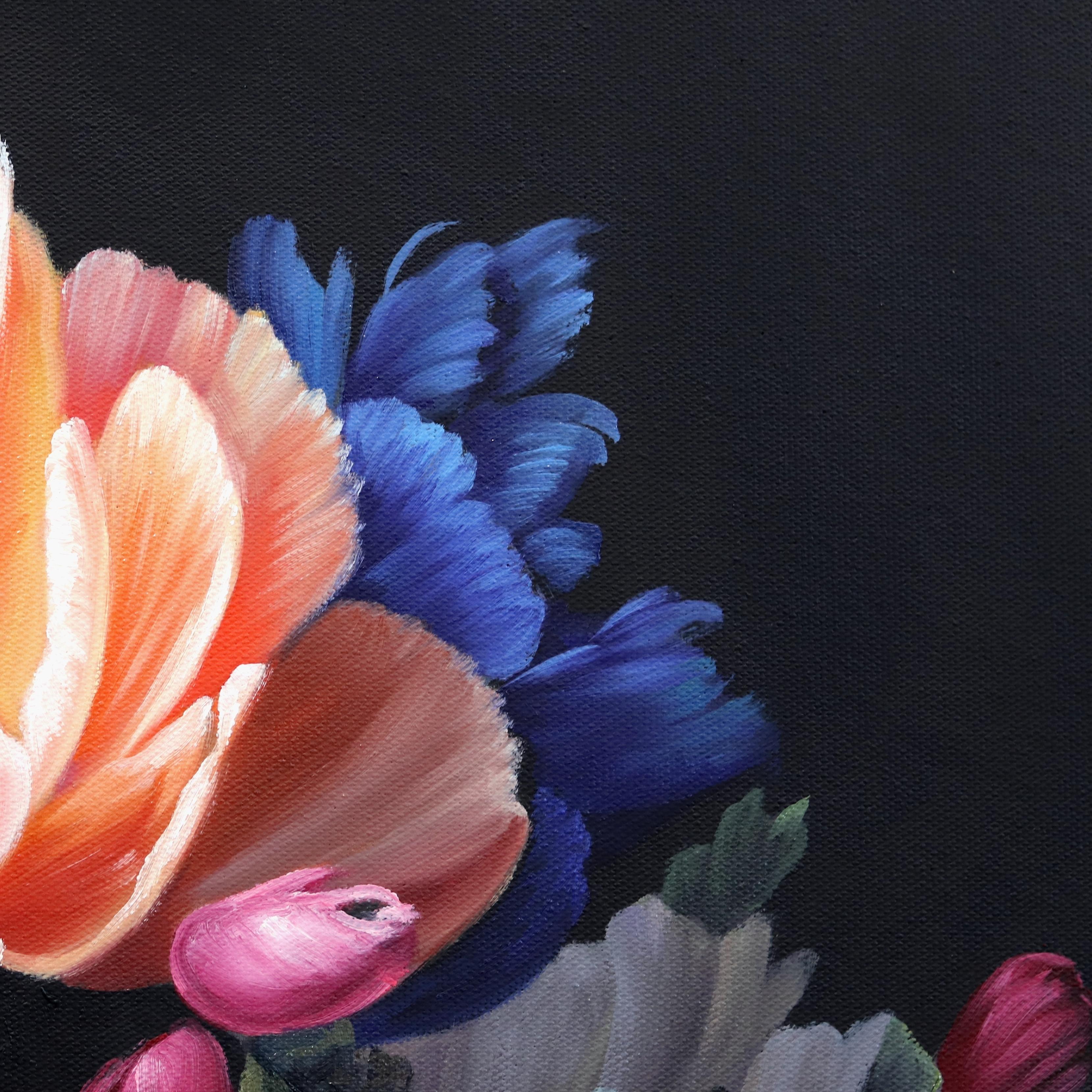 I Have Only My Dreams - Hyperrealist Botanical Floral Still Life Oil Painting 9