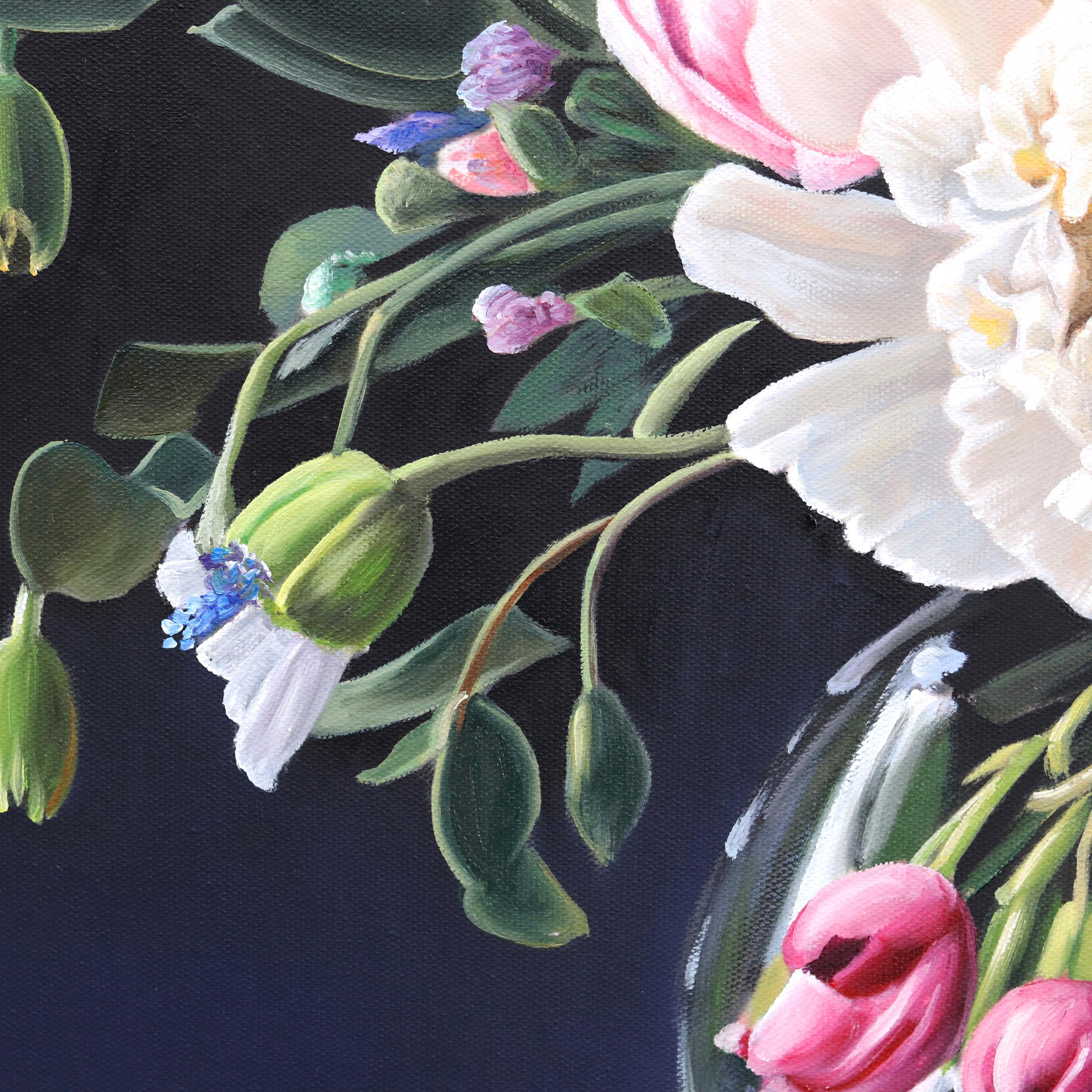 I Have Only My Dreams - Hyperrealist Botanical Floral Still Life Oil Painting 10