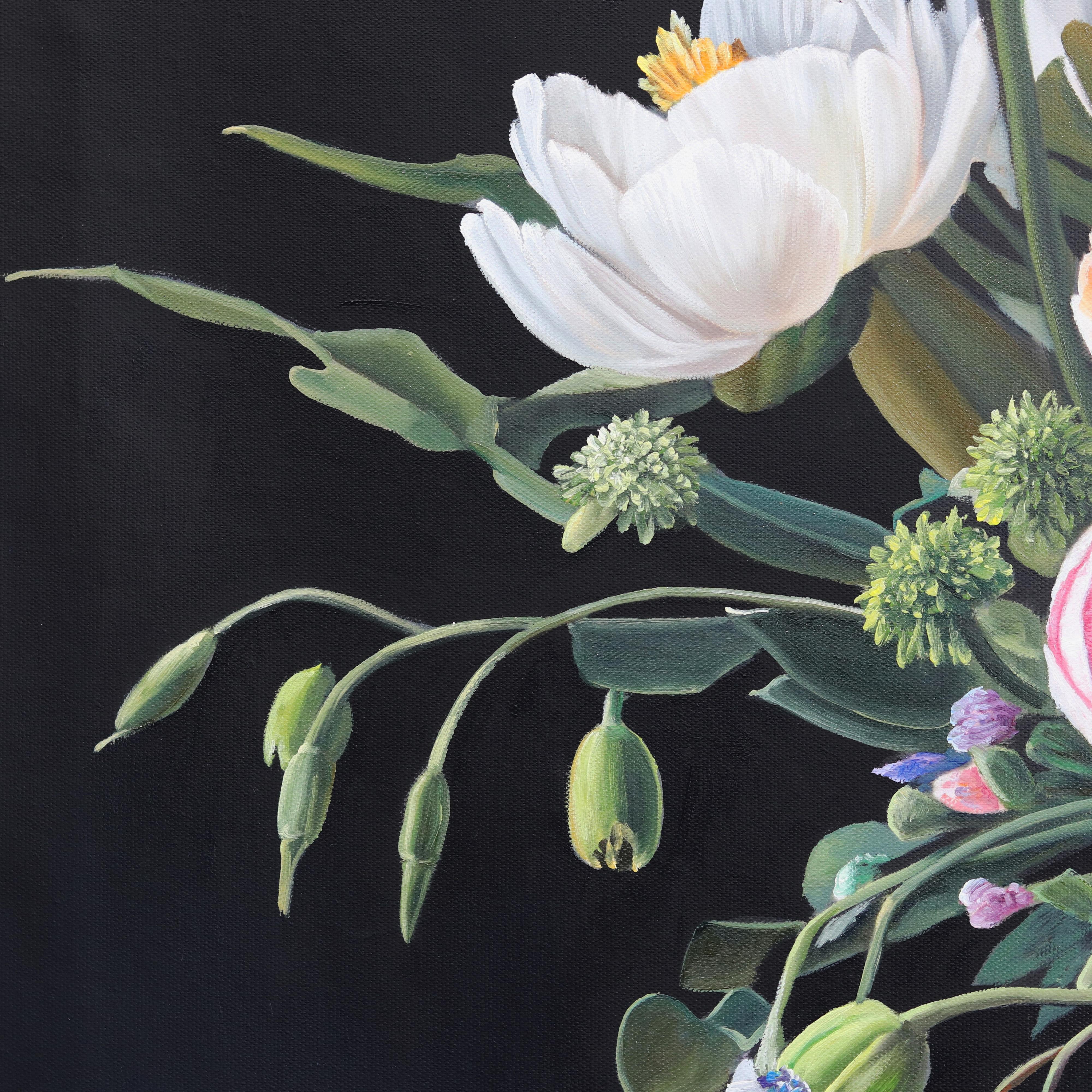 I Have Only My Dreams - Hyperrealist Botanical Floral Still Life Oil Painting 1