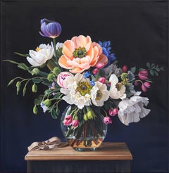 I Have Only My Dreams - Hyperrealist Botanical Floral Still Life Oil Painting