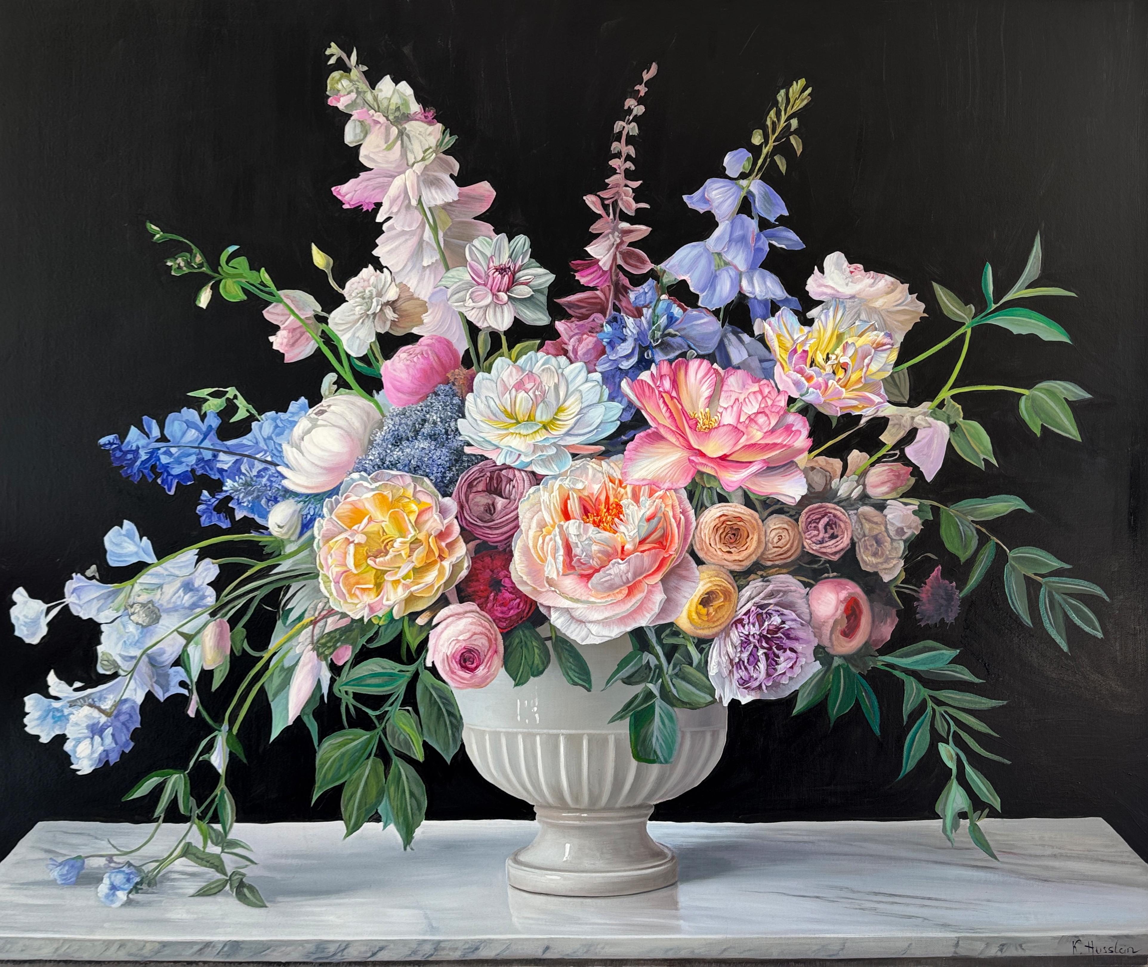 I kissed you so many Times under the infini K.Husslein Hyperrealistic Still life - Painting by Katharina Husslein