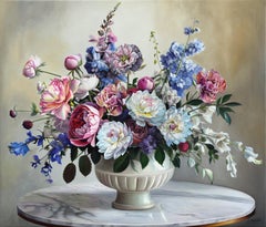 I Love You As That Plant That Never Blooms - Textural Still Life Oil Painting