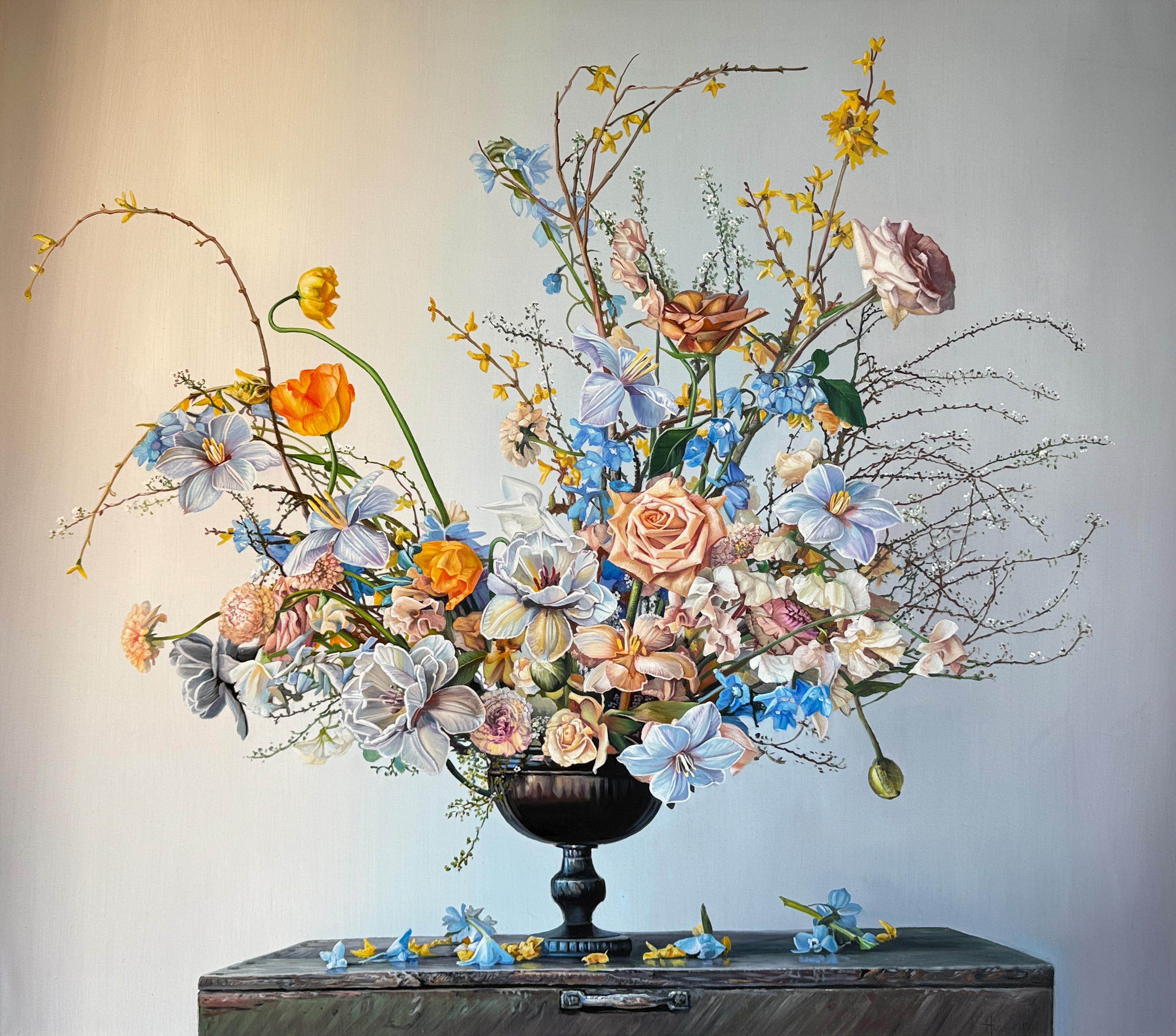 Katharina Husslein Landscape Painting - Immortality sleeps homelessly in my wild heart - K.Husslein Flower Still life