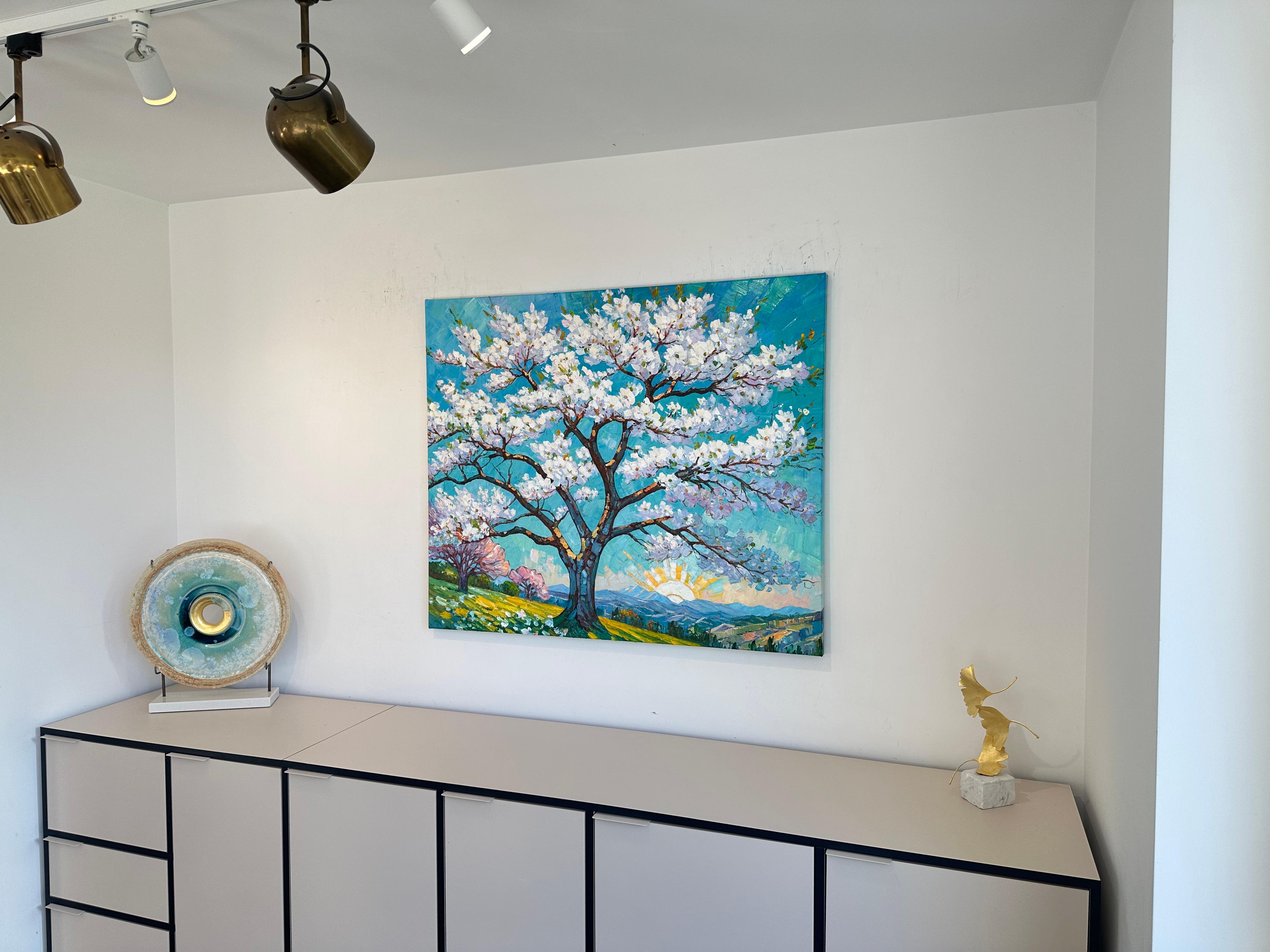 In the Heart of Forever von K.Husslein, Impasto-Landschaft, Baumgemälde im Angebot 5