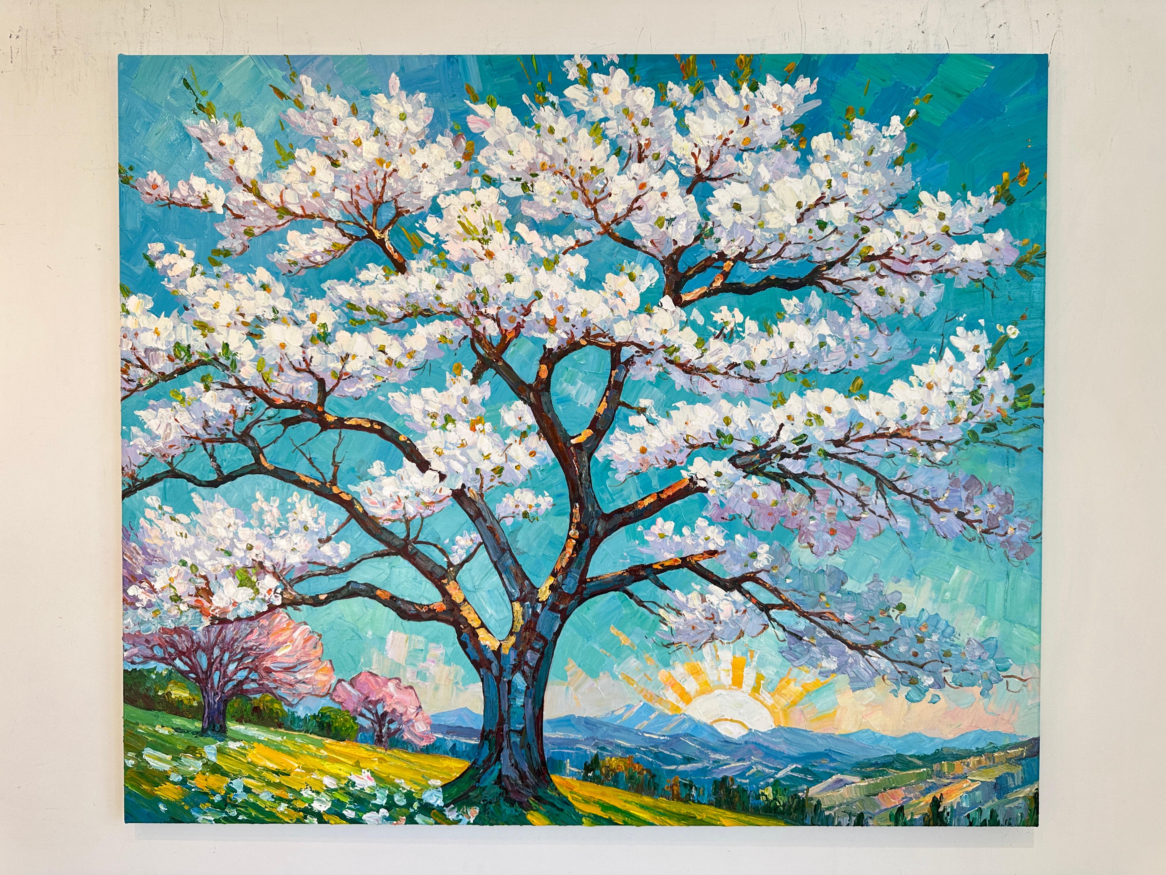 In the Heart of Forever von K.Husslein, Impasto-Landschaft, Baumgemälde im Angebot 6