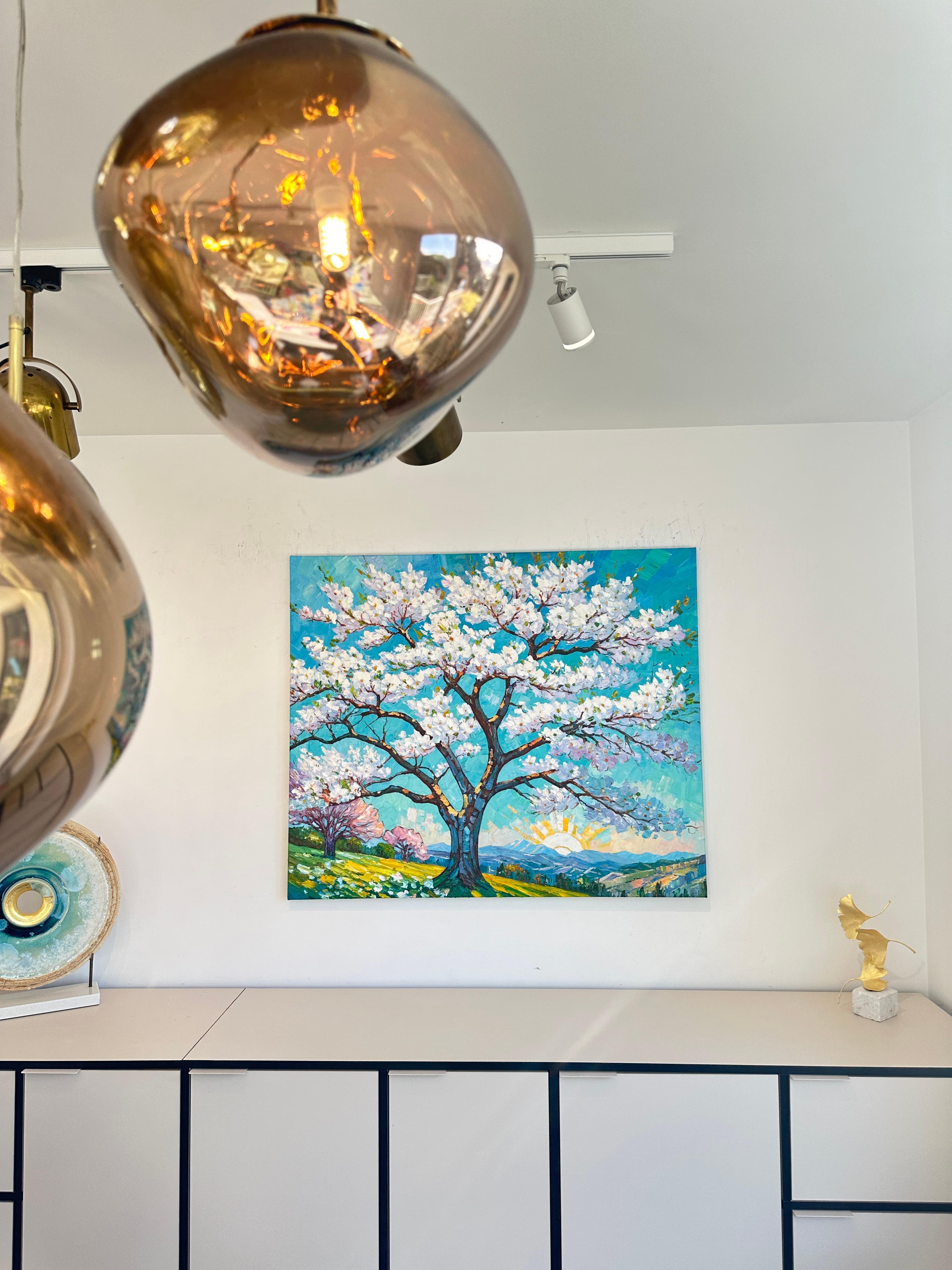 In the Heart of Forever von K.Husslein, Impasto-Landschaft, Baumgemälde im Angebot 7