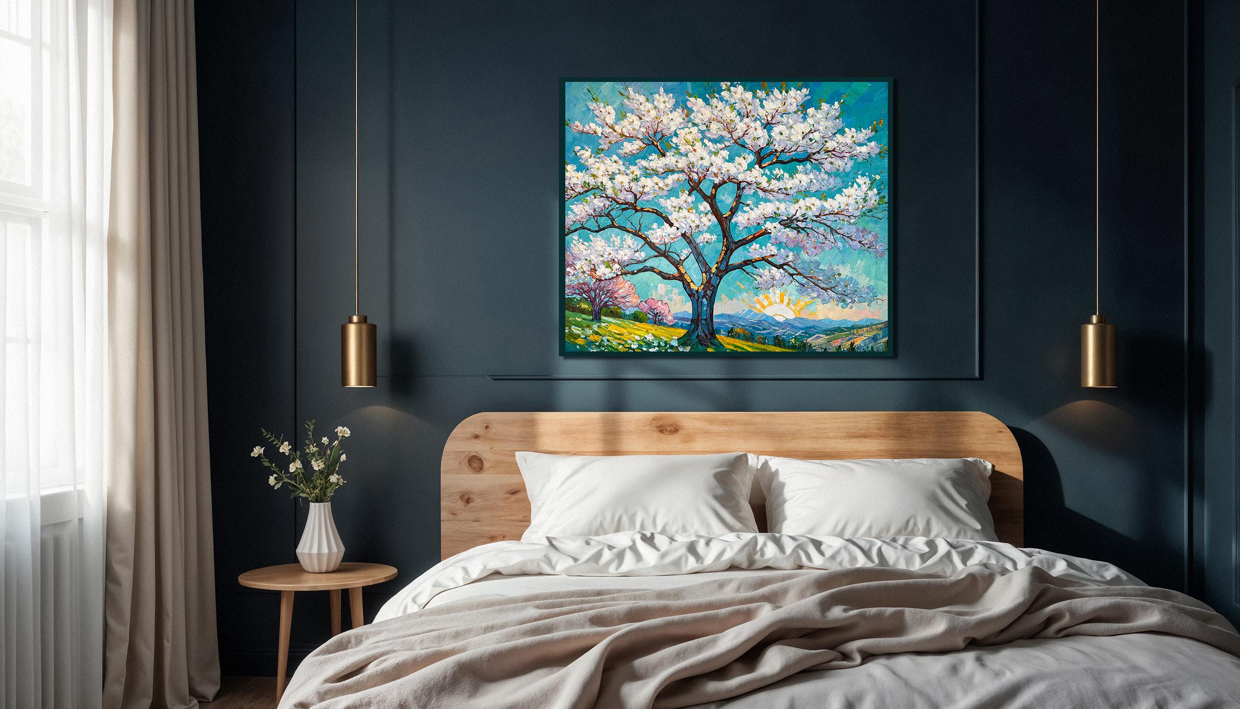In the Heart of Forever von K.Husslein, Impasto-Landschaft, Baumgemälde im Angebot 8