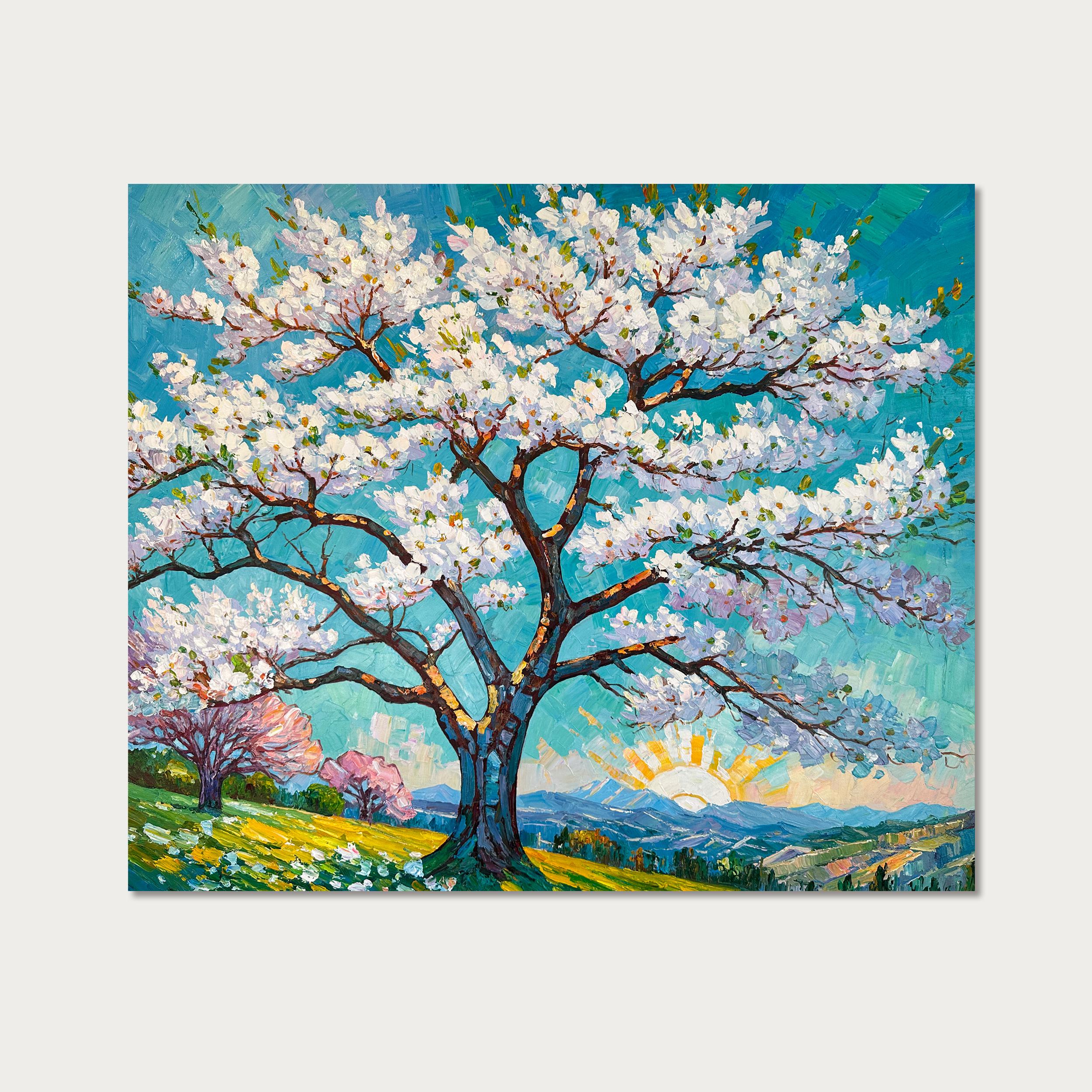 In the Heart of Forever von K.Husslein, Impasto-Landschaft, Baumgemälde – Painting von Katharina Husslein