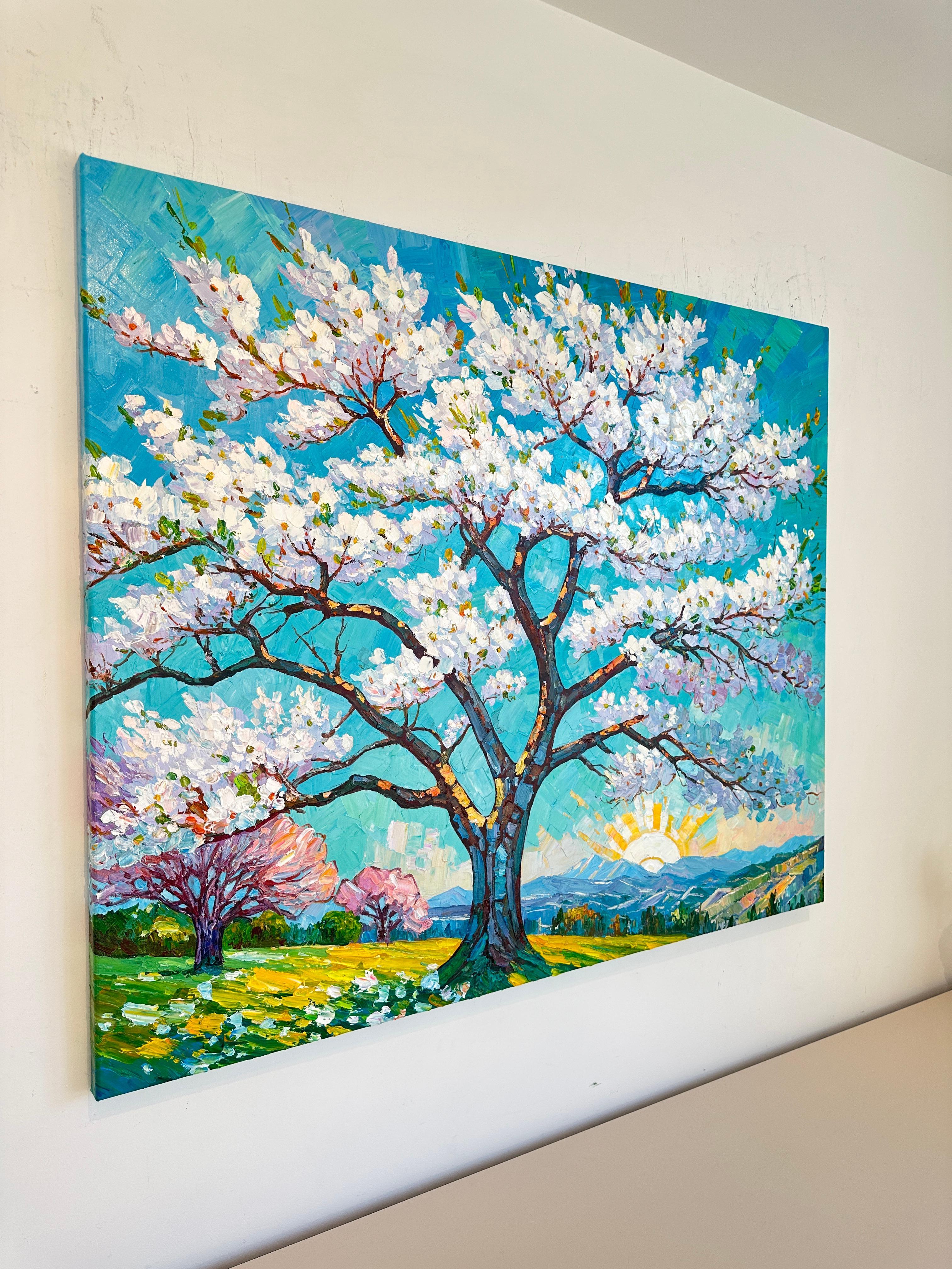 In the Heart of Forever von K.Husslein, Impasto-Landschaft, Baumgemälde im Angebot 2