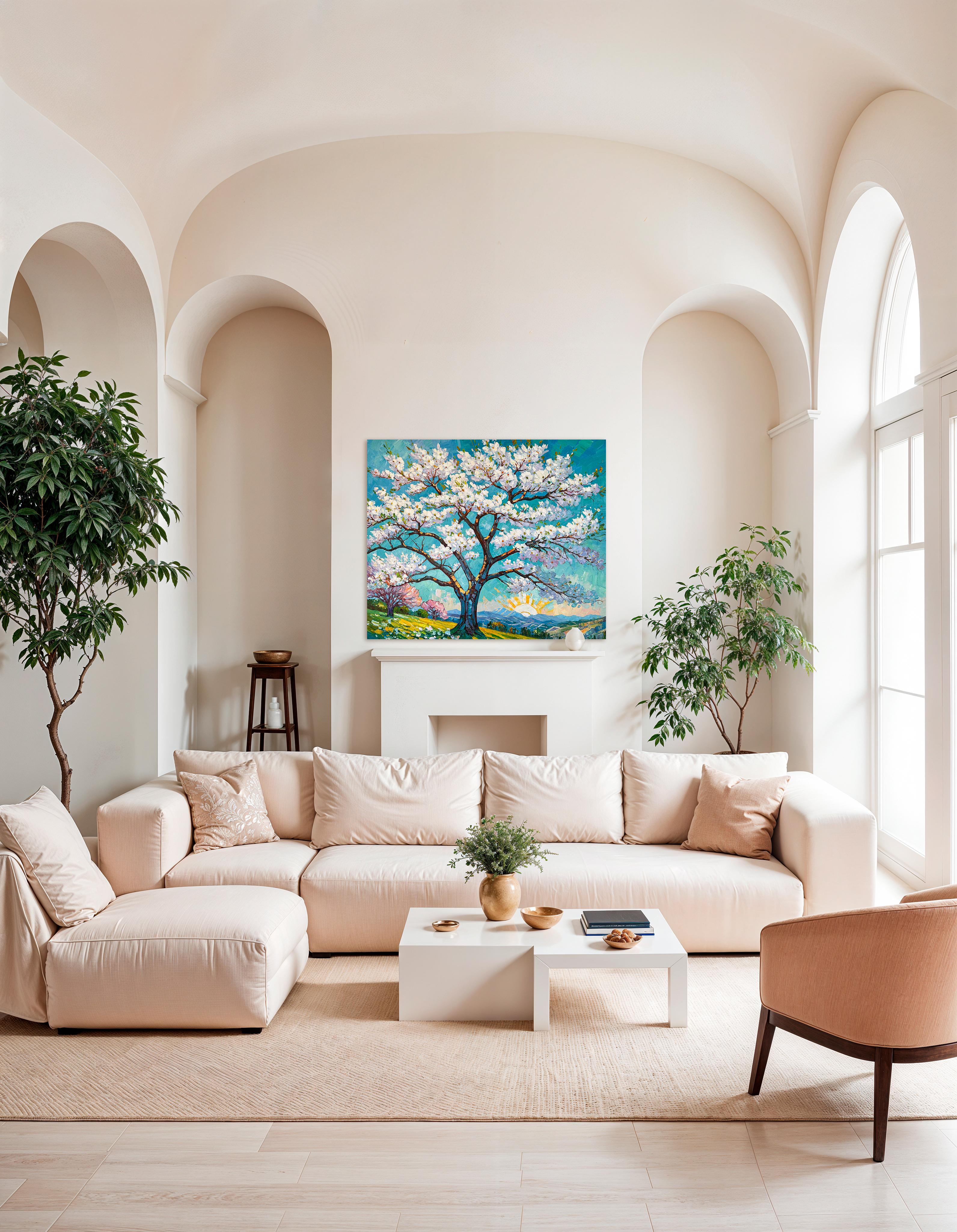 In the Heart of Forever von K.Husslein, Impasto-Landschaft, Baumgemälde im Angebot 4