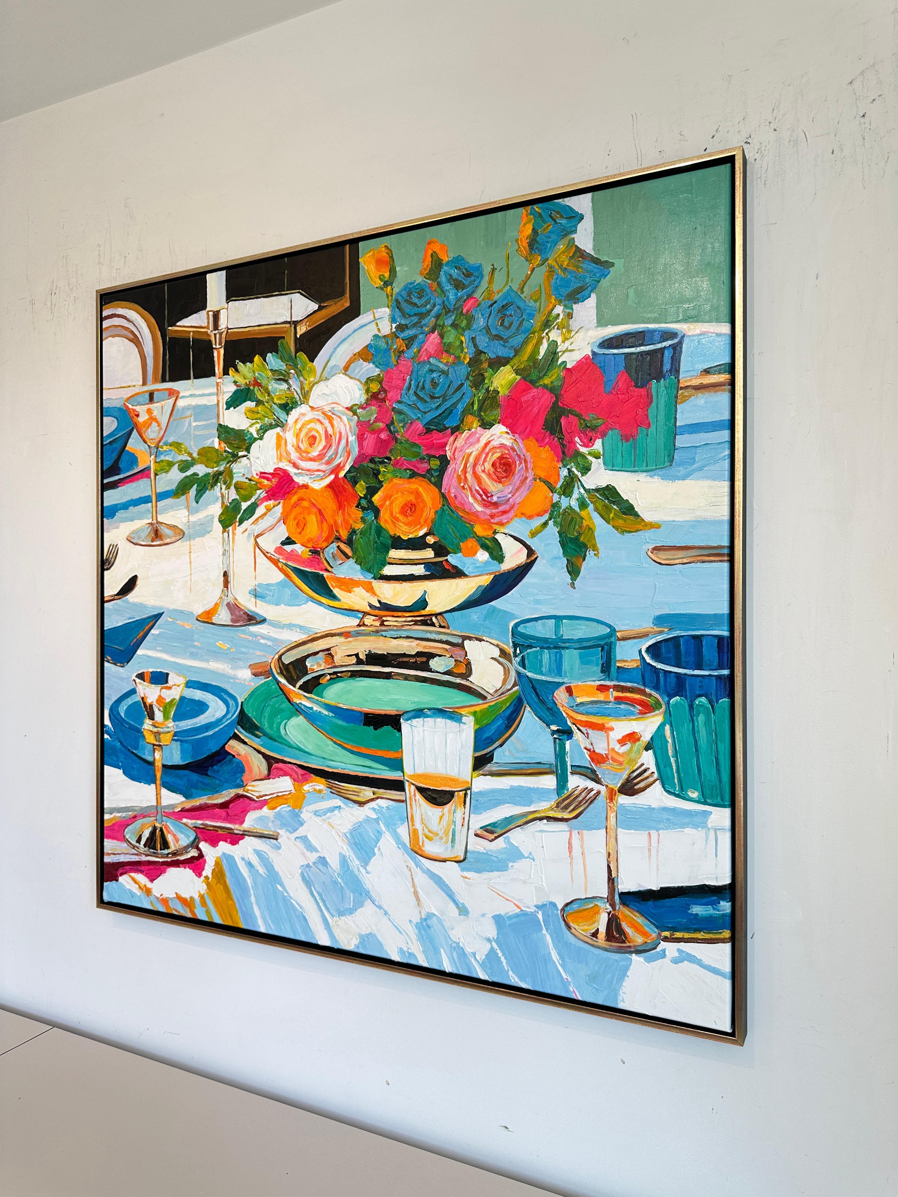 In the light of Company von K.Husslein Impasto, Esstisch-Gemälde im Angebot 6