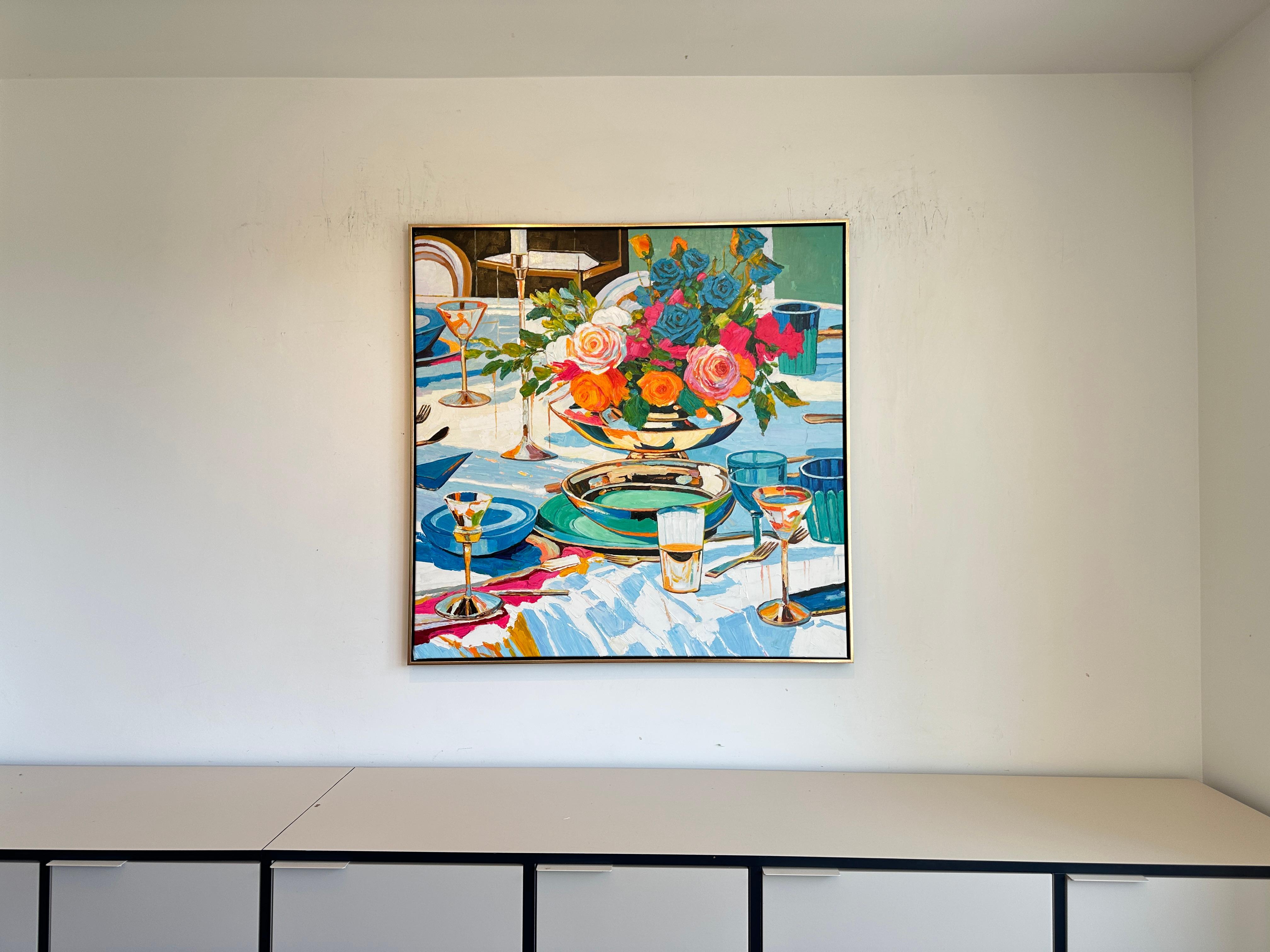 In the light of Company von K.Husslein Impasto, Esstisch-Gemälde im Angebot 8