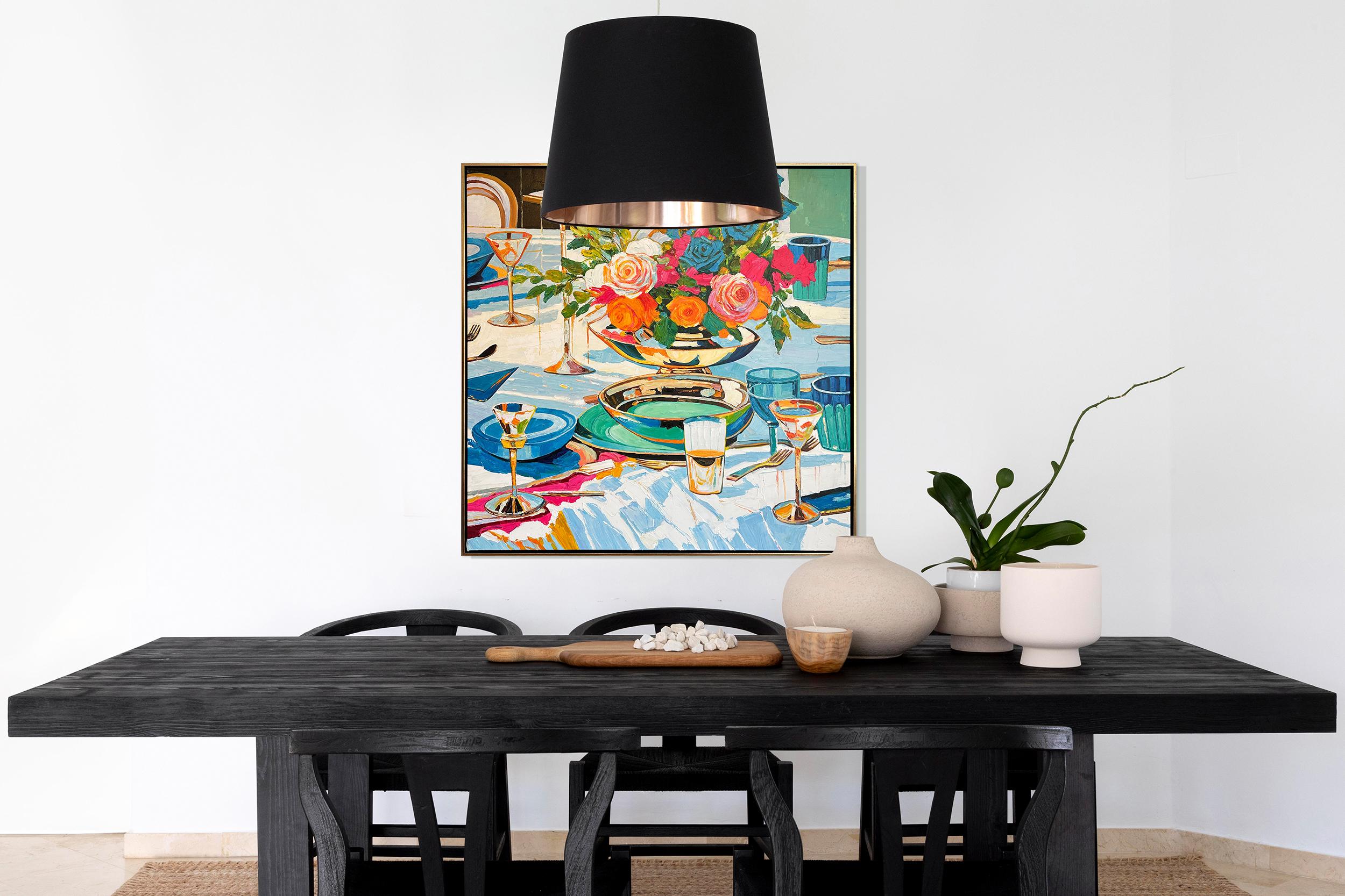 In the light of Company von K.Husslein Impasto, Esstisch-Gemälde im Angebot 4