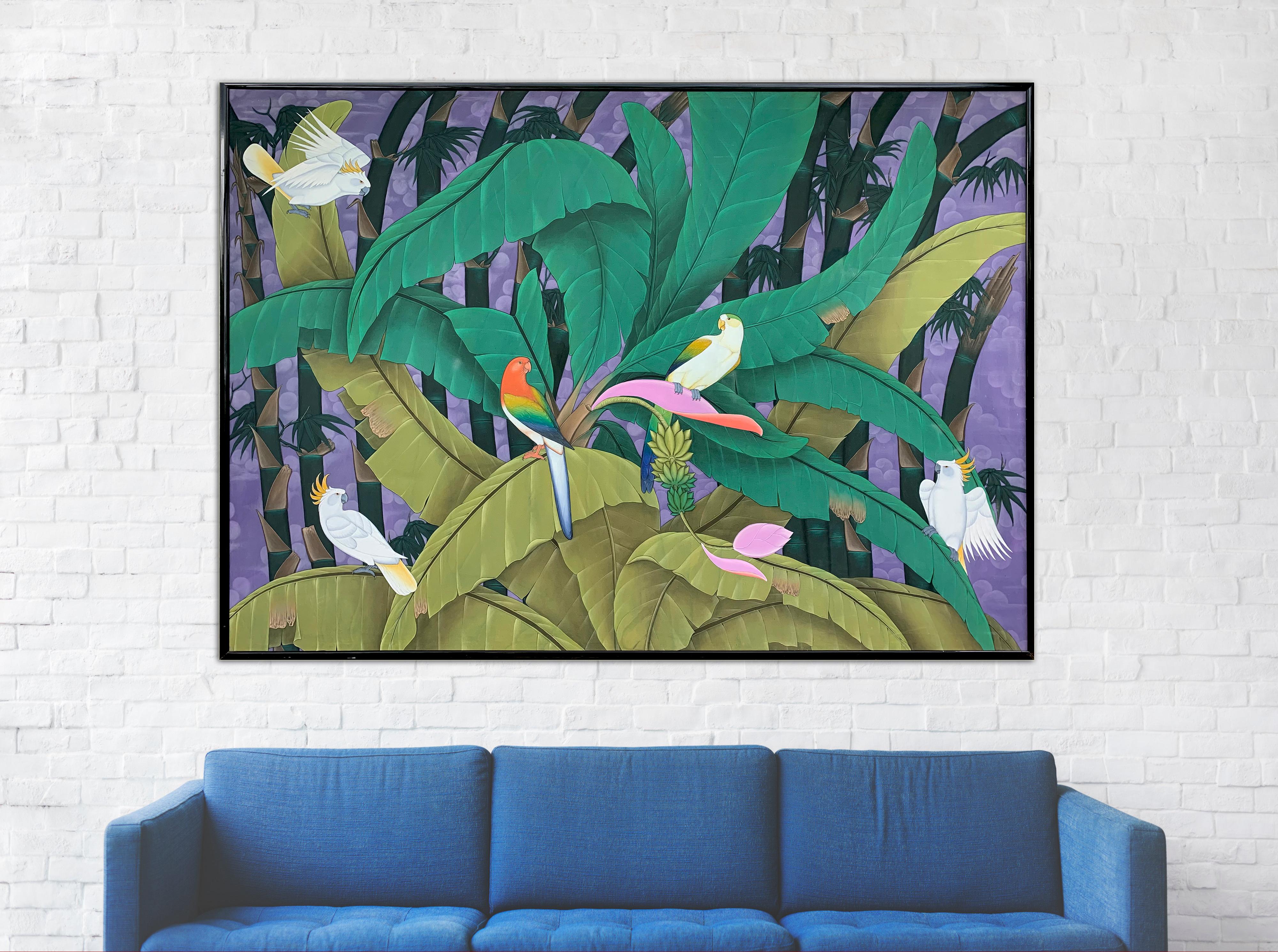 In the Rainforest by Katharina Husslein Large Colorful Contemporary Painting For Sale 10