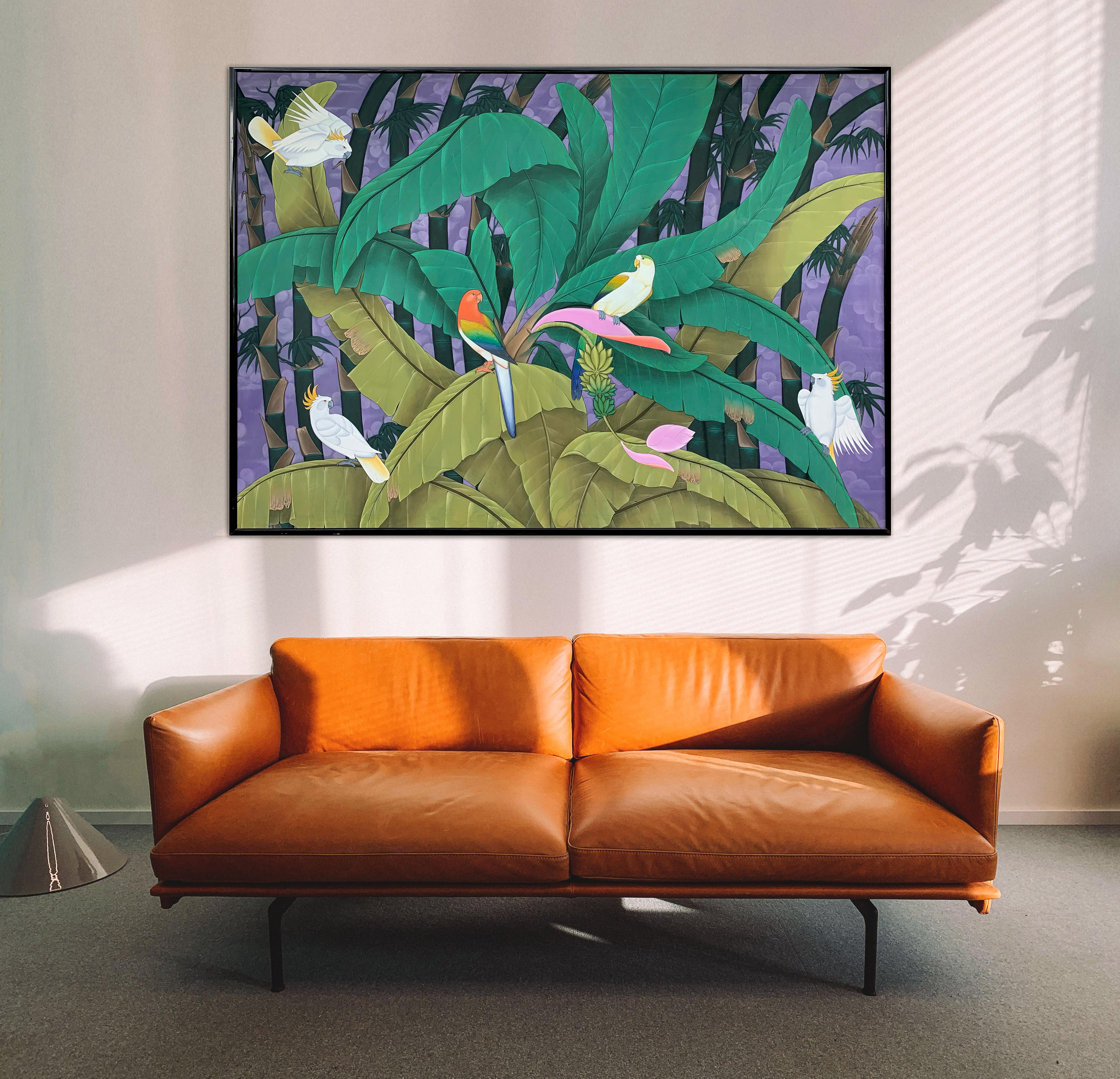 In the Rainforest by Katharina Husslein Large Colorful Contemporary Painting 4