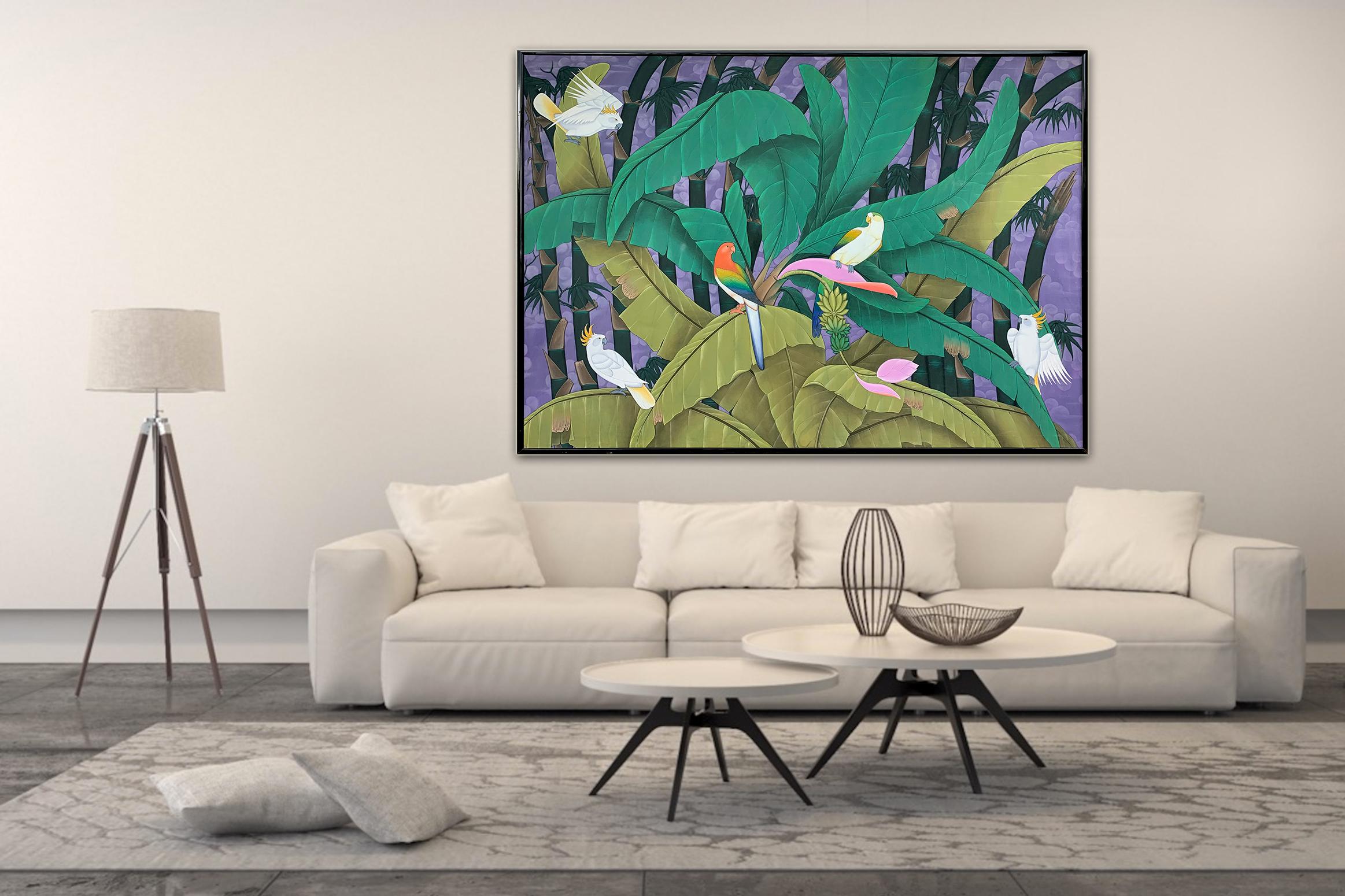 In the Rainforest by Katharina Husslein Large Colorful Contemporary Painting 8