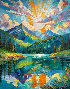 In the shade of forever, Impasto Oil Painting, 100x80 cm, Signed