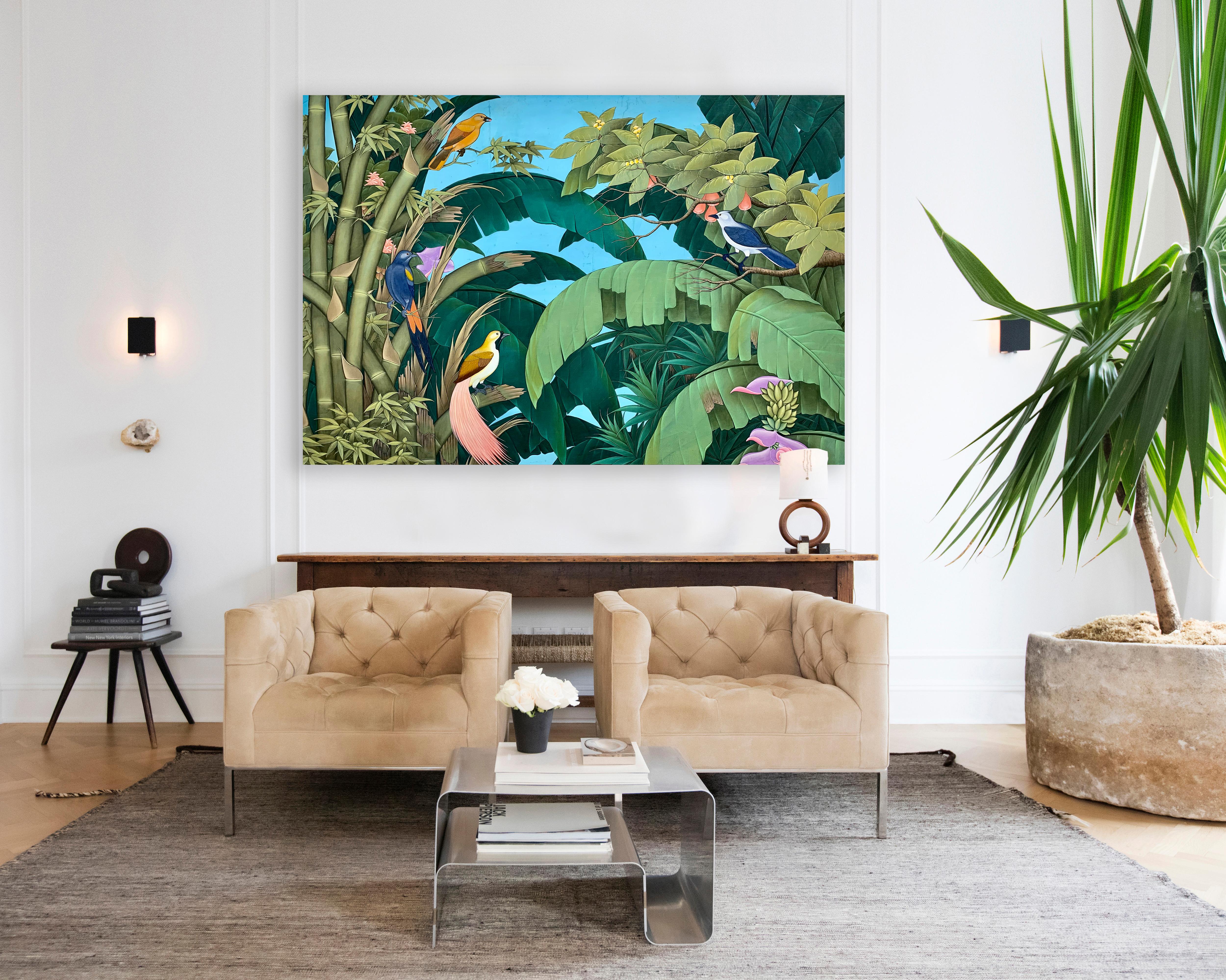Jungle happiness by Katharina Husslein Large Colorful Contemporary Painting 5