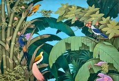 Jungle happiness by Katharina Husslein Large Colorful Contemporary Painting
