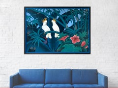 Jungle Love by Katharina Husslein Blue Colorful Contemporary Painting