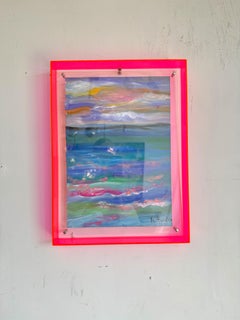 Looking out over the waves K.Husslein abstract landscape painting