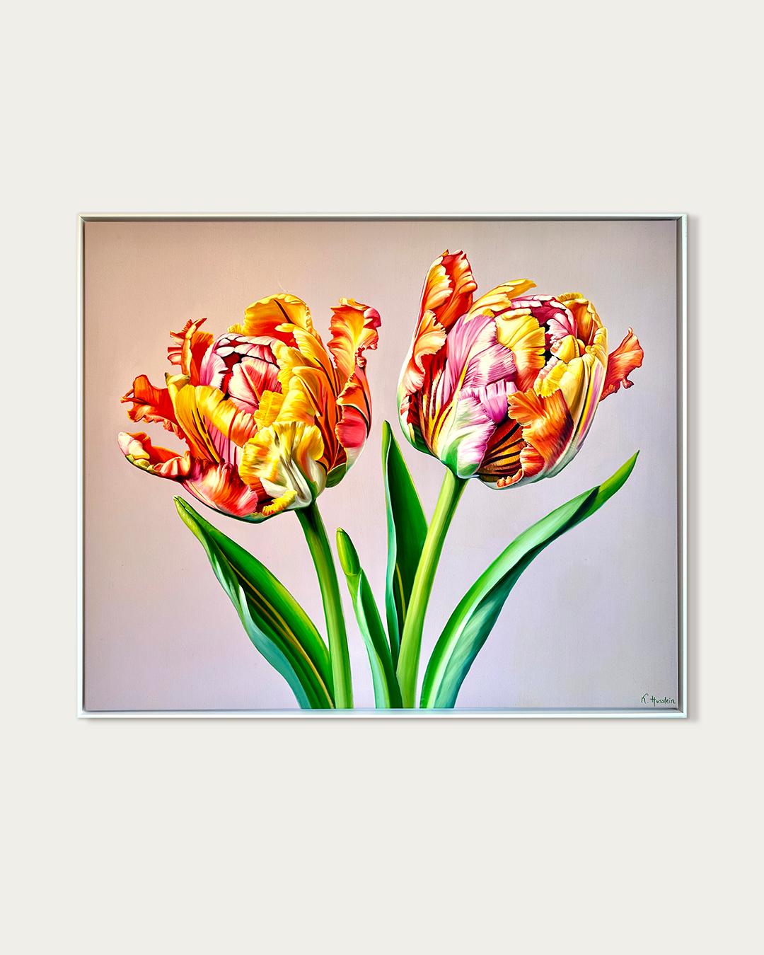 El amor no consiste en mirarse K.HussleinTodavía hiperrealista - Painting Fotorrealista de Katharina Husslein