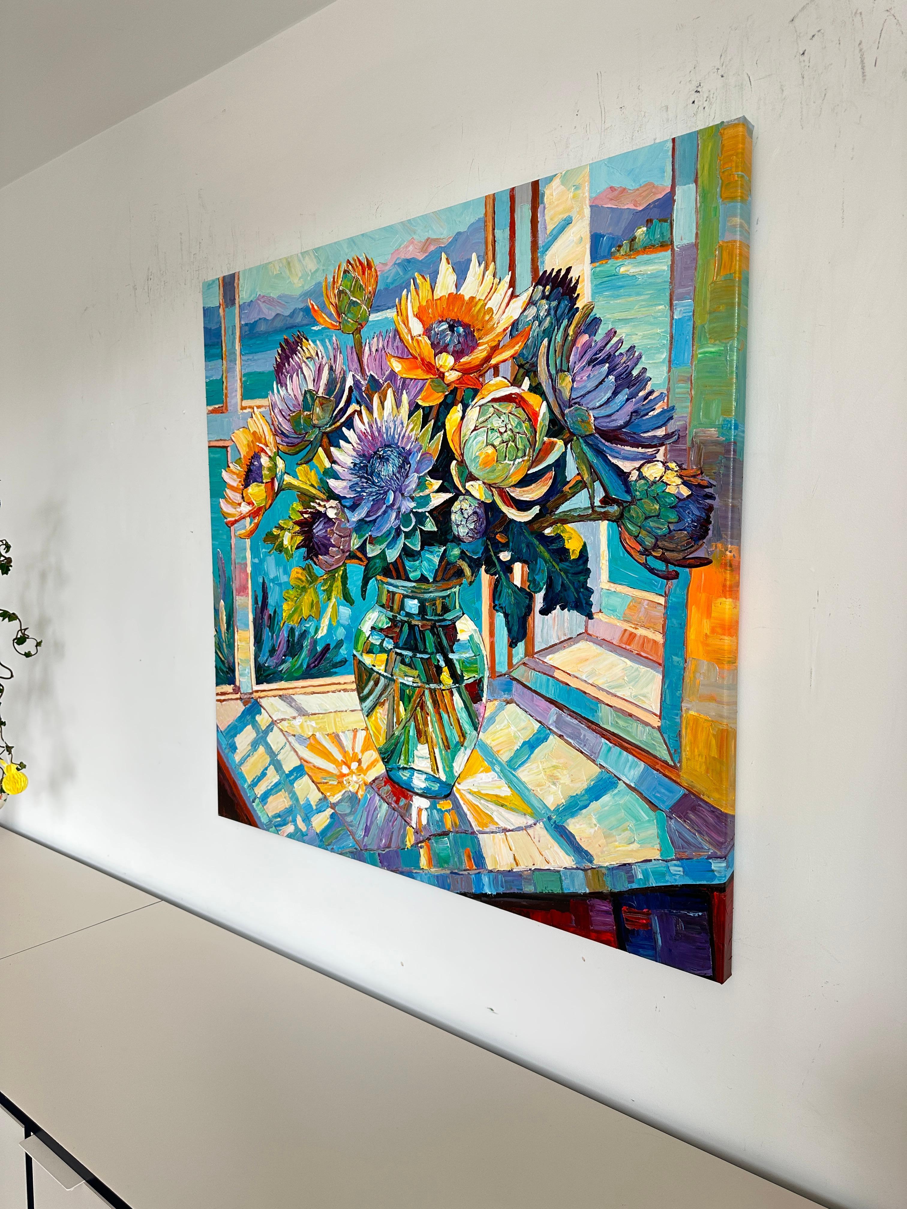 Amami Ieri Oggi e Domani di K.K. Impasto Pittura floreale in vendita 10