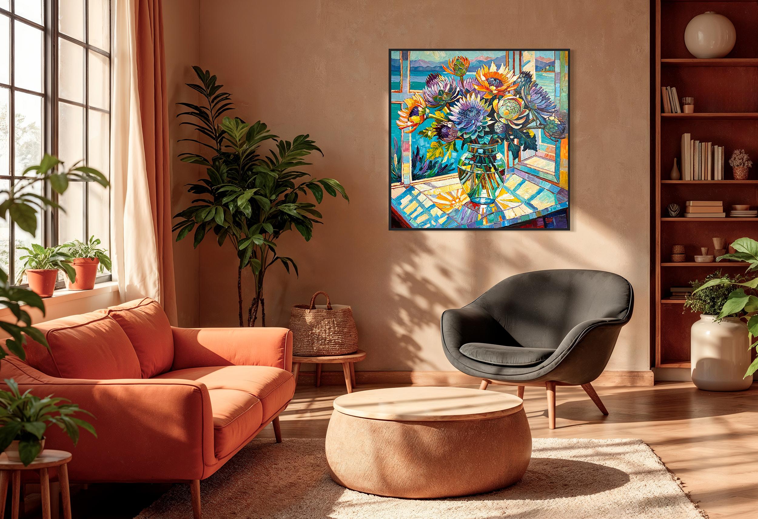 Amami Ieri Oggi e Domani di K.K. Impasto Pittura floreale in vendita 14