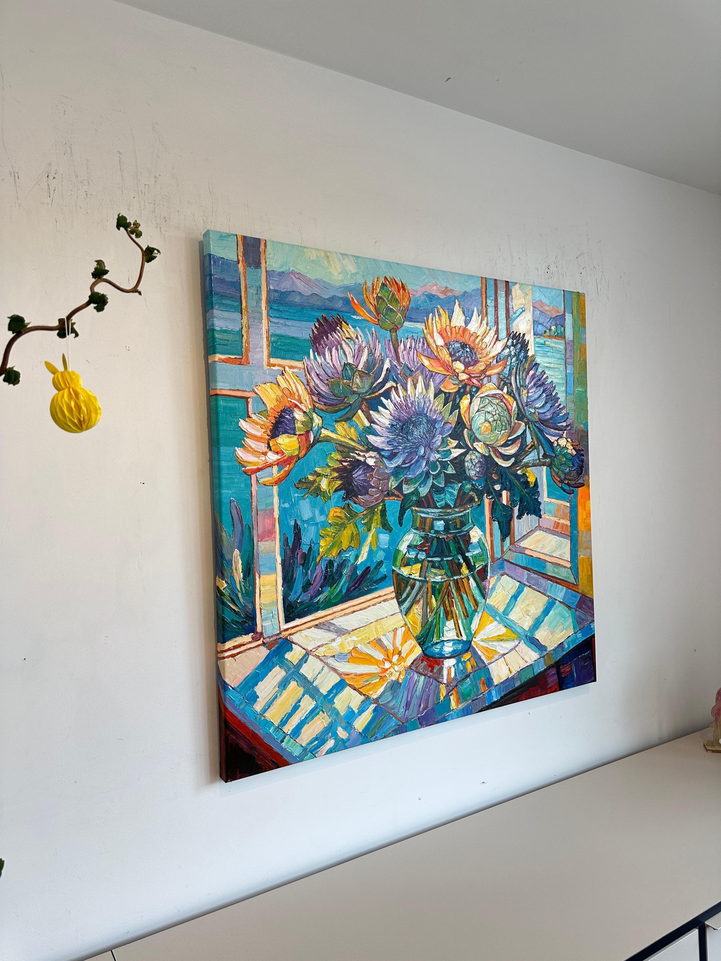 Amami Ieri Oggi e Domani di K.K. Impasto Pittura floreale in vendita 15