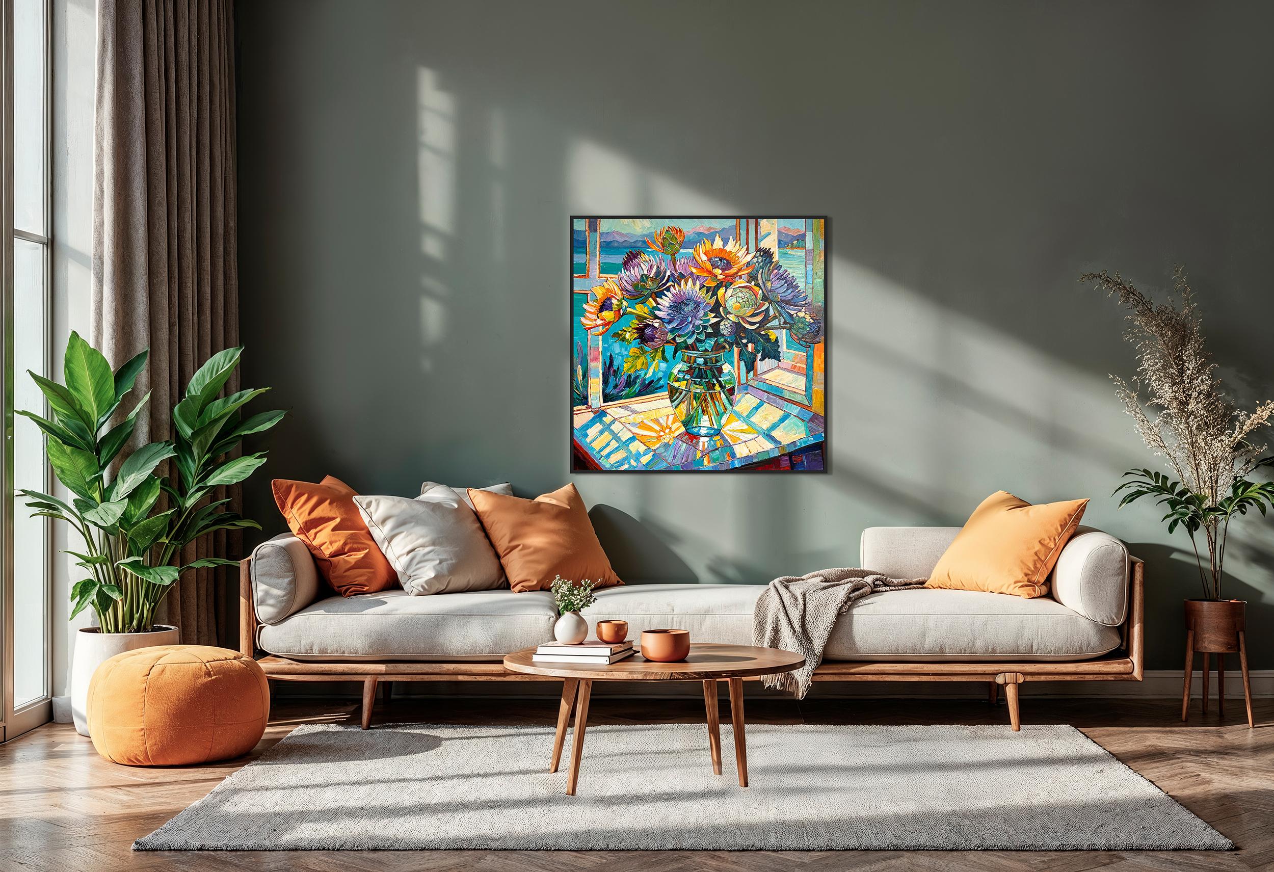 Amami Ieri Oggi e Domani di K.K. Impasto Pittura floreale in vendita 17