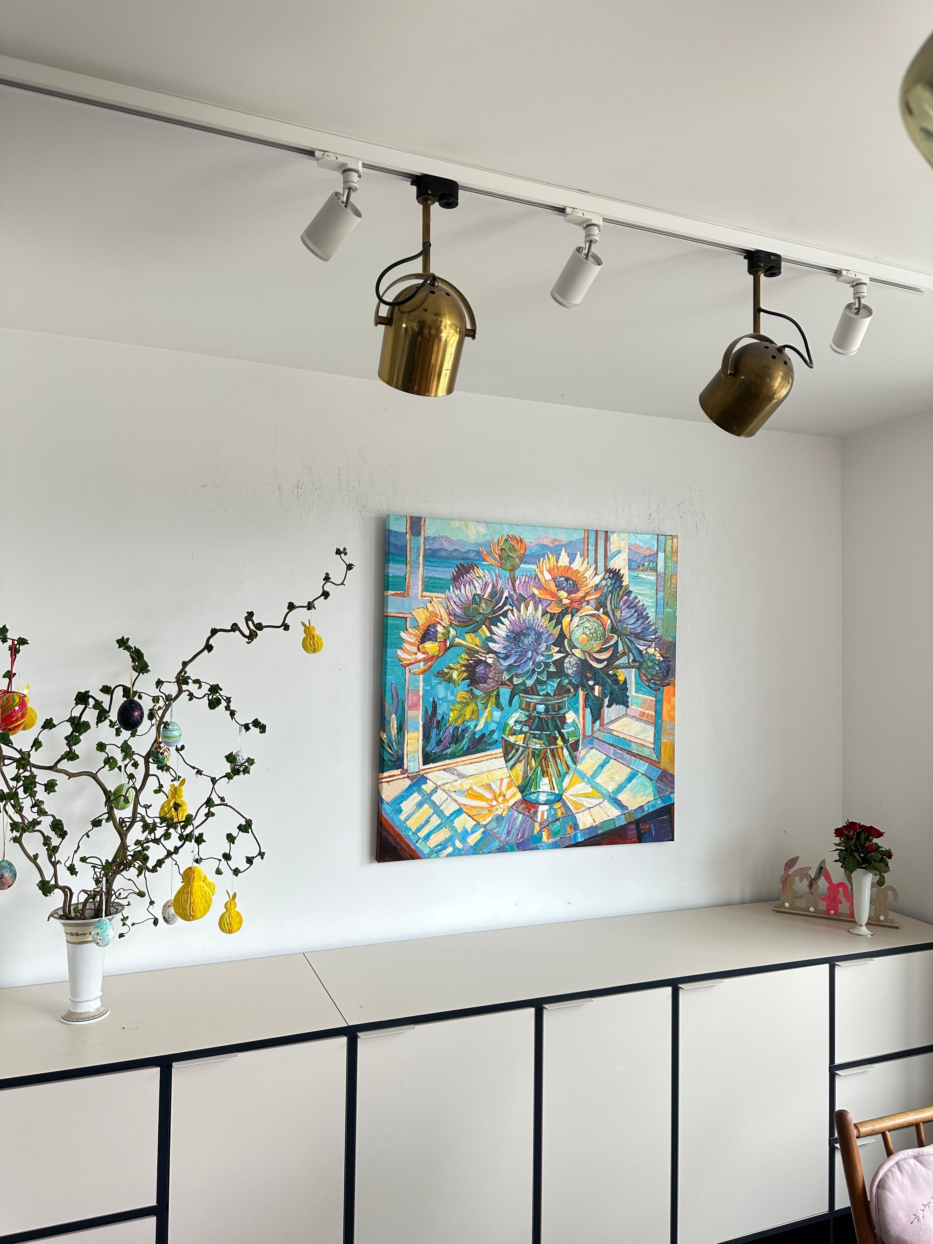 Amami Ieri Oggi e Domani di K.K. Impasto Pittura floreale in vendita 2