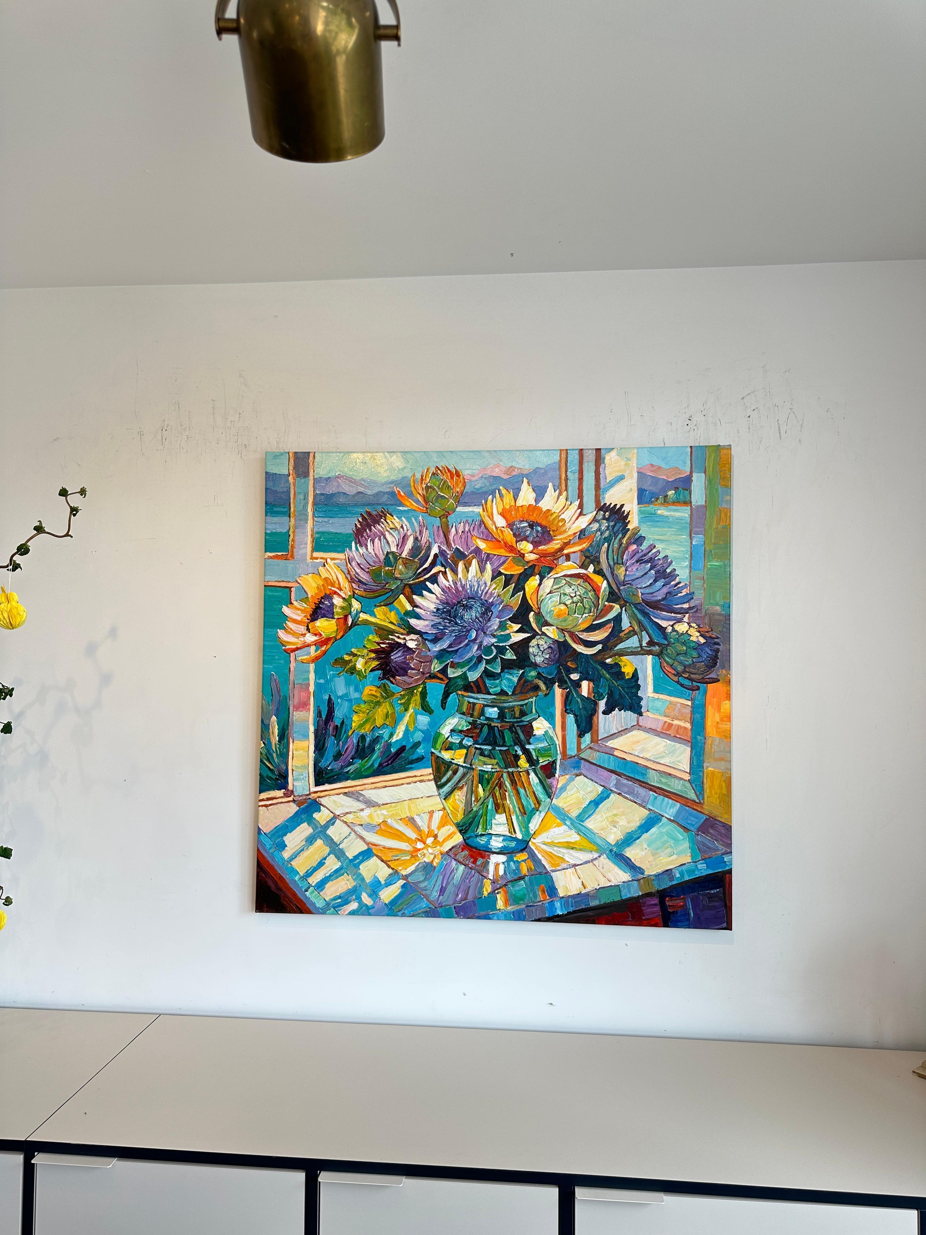 Amami Ieri Oggi e Domani di K.K. Impasto Pittura floreale in vendita 4