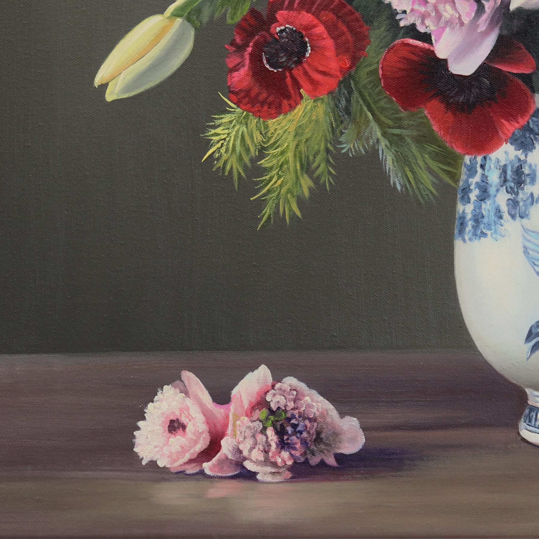 Love Somebody Like You - Colorful Hyperrealist Floral Still Life Oil Painting For Sale 4