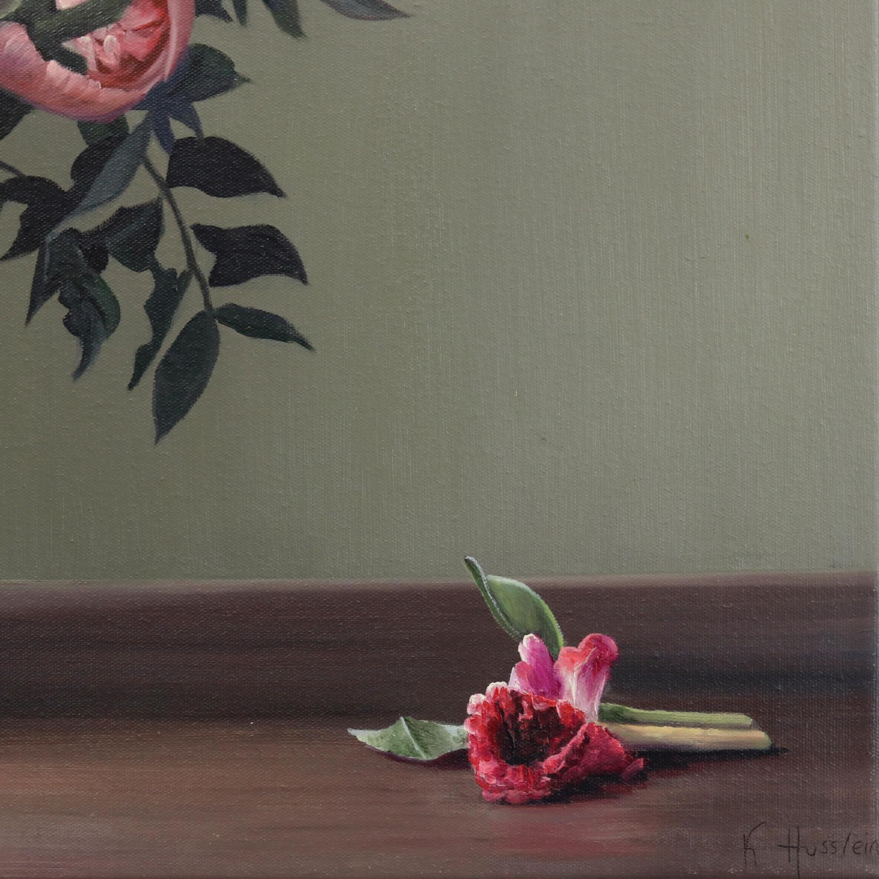 Love Somebody Like You - Colorful Hyperrealist Floral Still Life Oil Painting For Sale 5