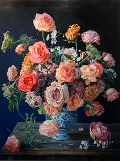 Loving You by Katharina Husslein Contemporary Flower Stillife Painting