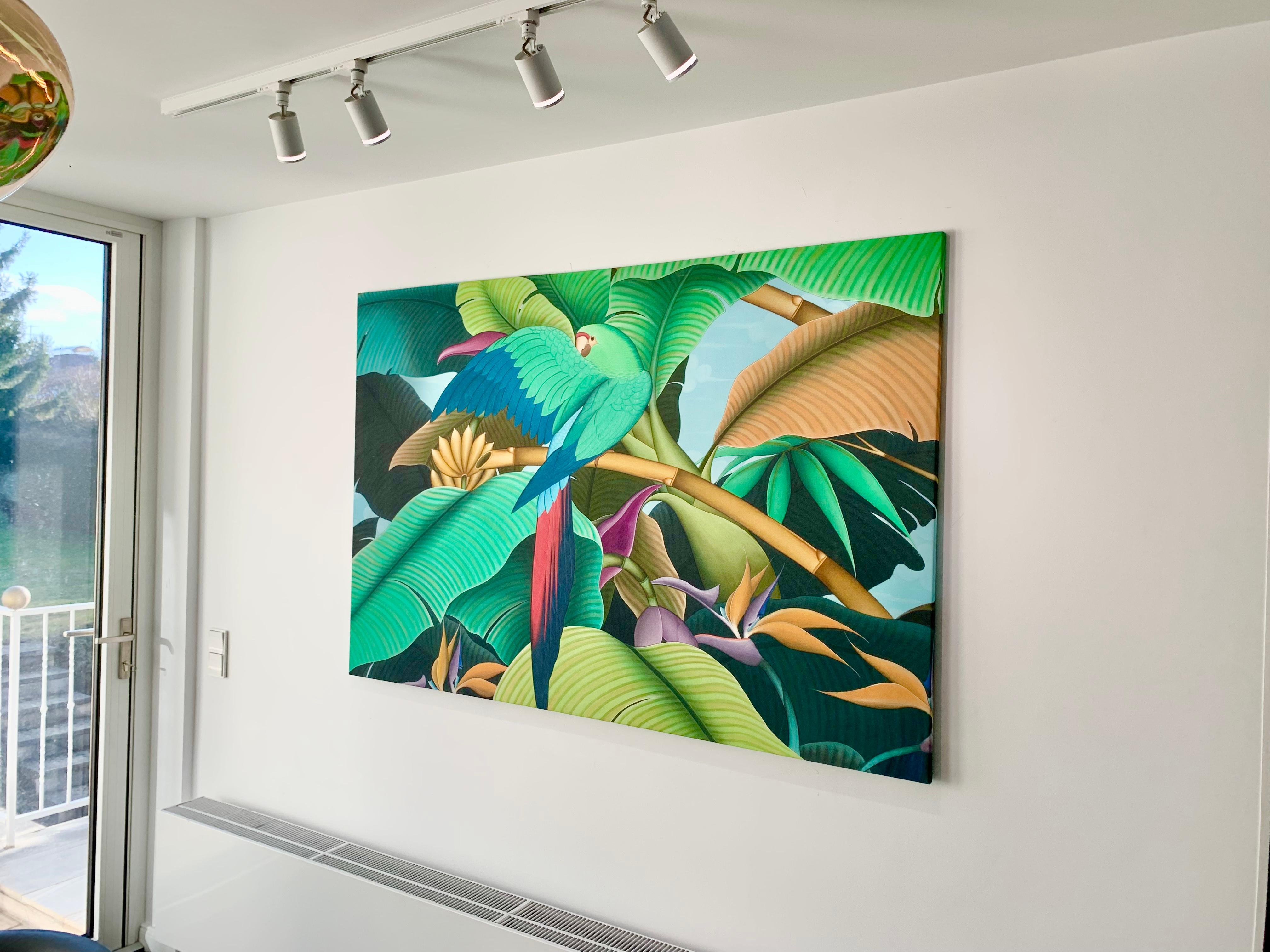 Magischer Dschungel von Katharina Husslein Buntes Contemporary Nature Gemälde im Angebot 10