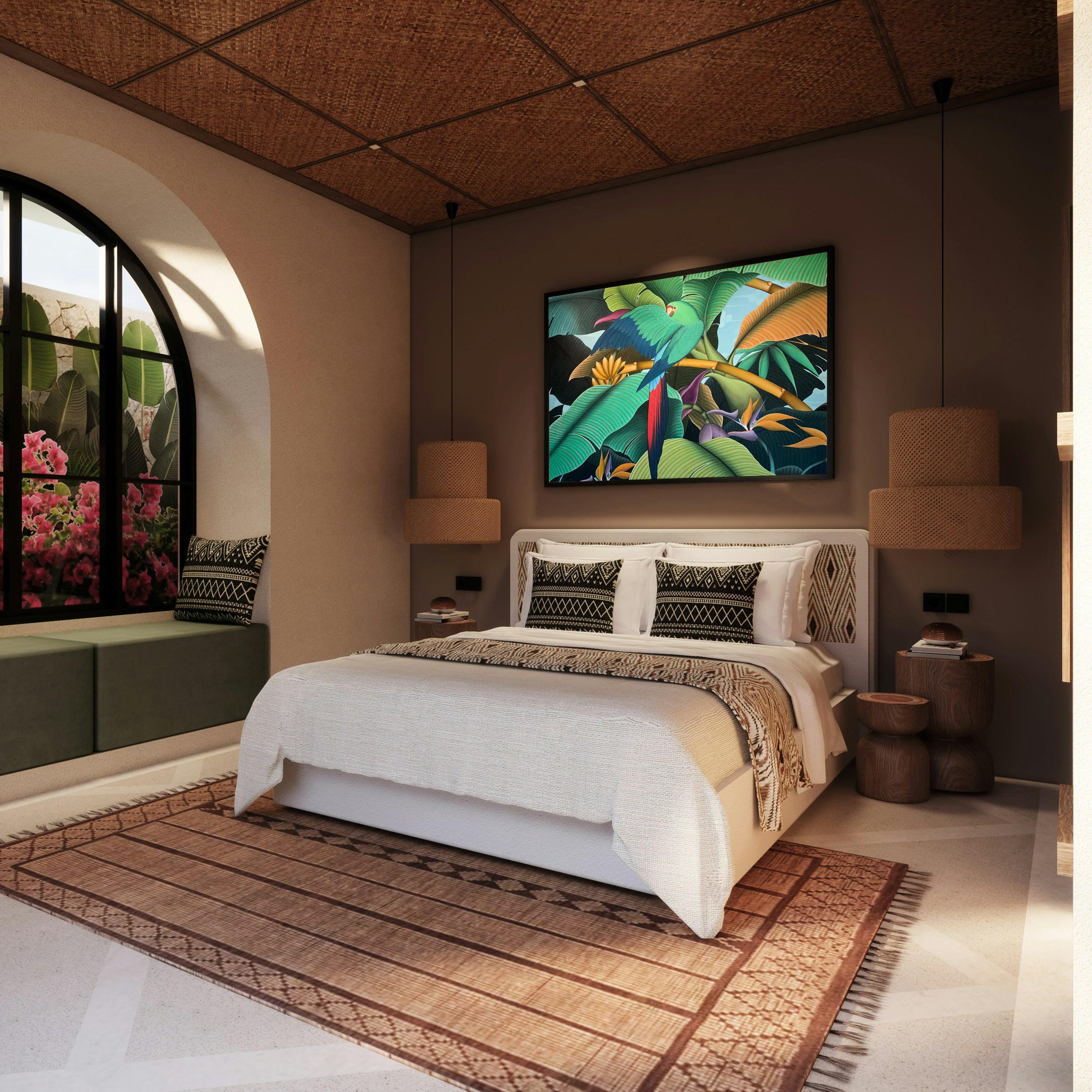 Jungla Mágica by Katharina Husslein Pintura Contemporánea de Naturaleza Colorida en venta 2