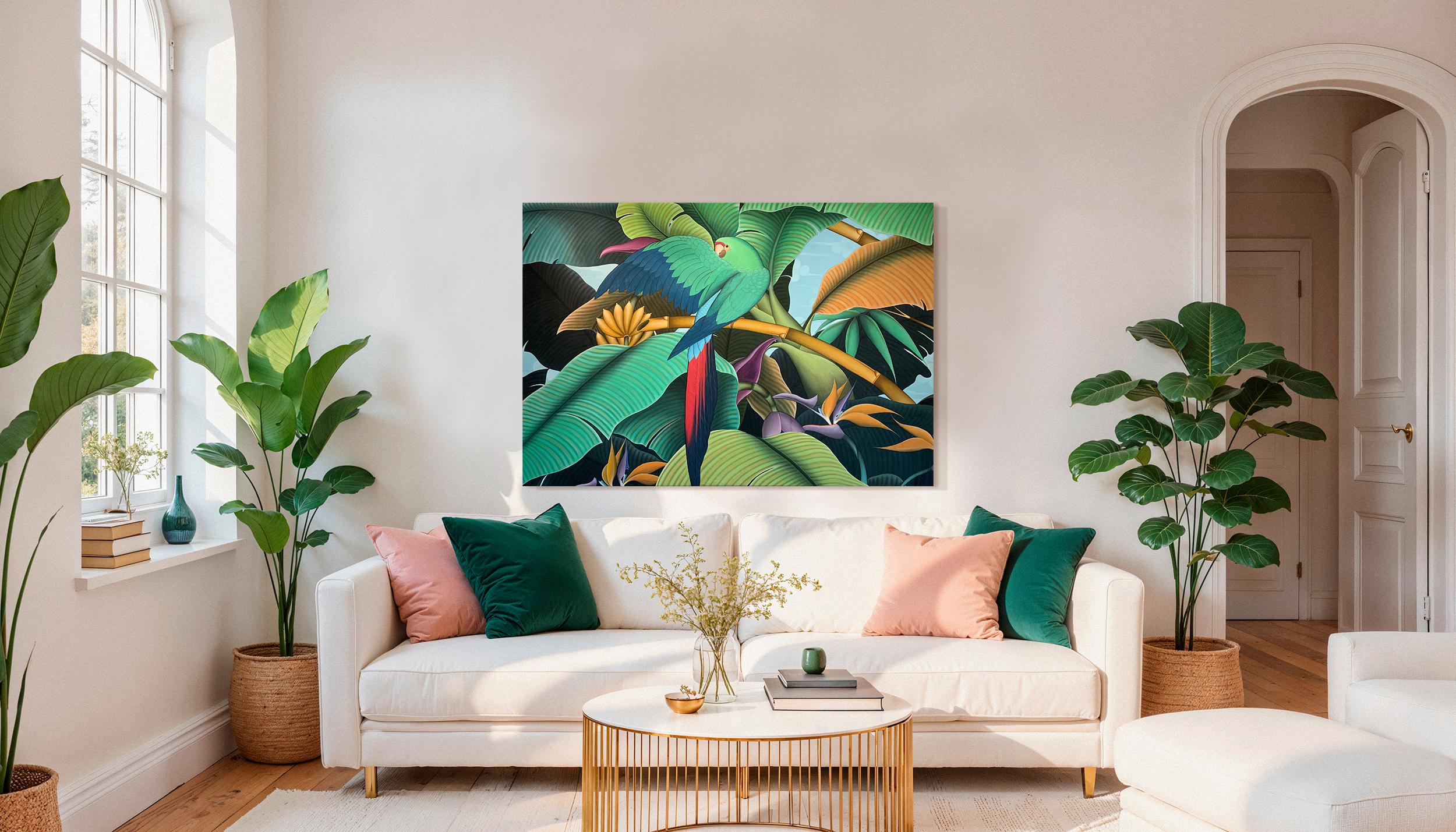 Jungla Mágica by Katharina Husslein Pintura Contemporánea de Naturaleza Colorida en venta 13