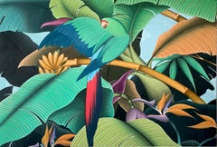 Magic Jungle by Katharina Husslein Colorful Contemporary Nature Painting