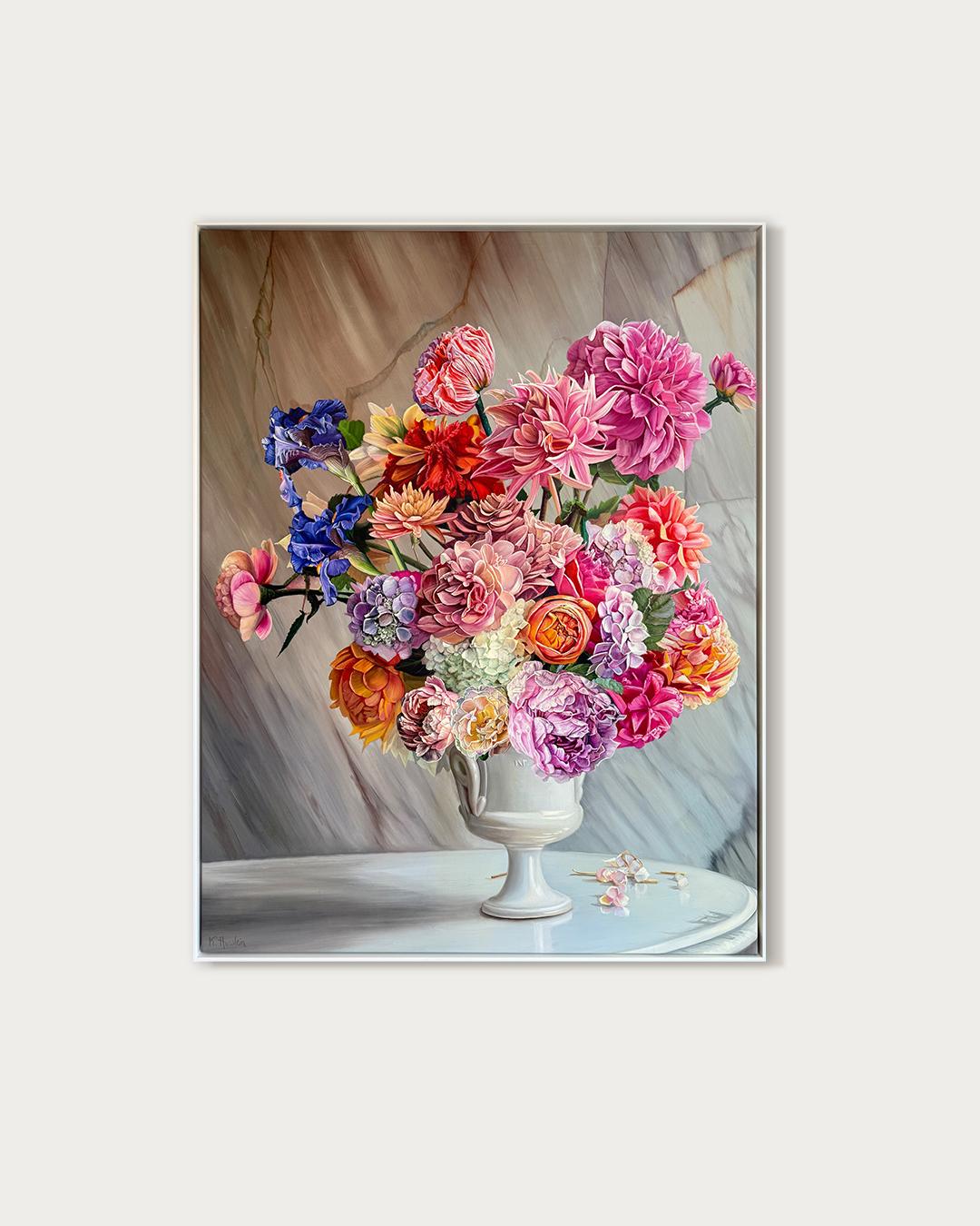 Make me immortal with a Kiss - K Husslein Botanical Hyperrealistic Still life - Abstract Painting by Katharina Husslein