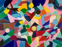 Missing Puzzle Piece by K. Husslein - geometric colorful abstract painting 