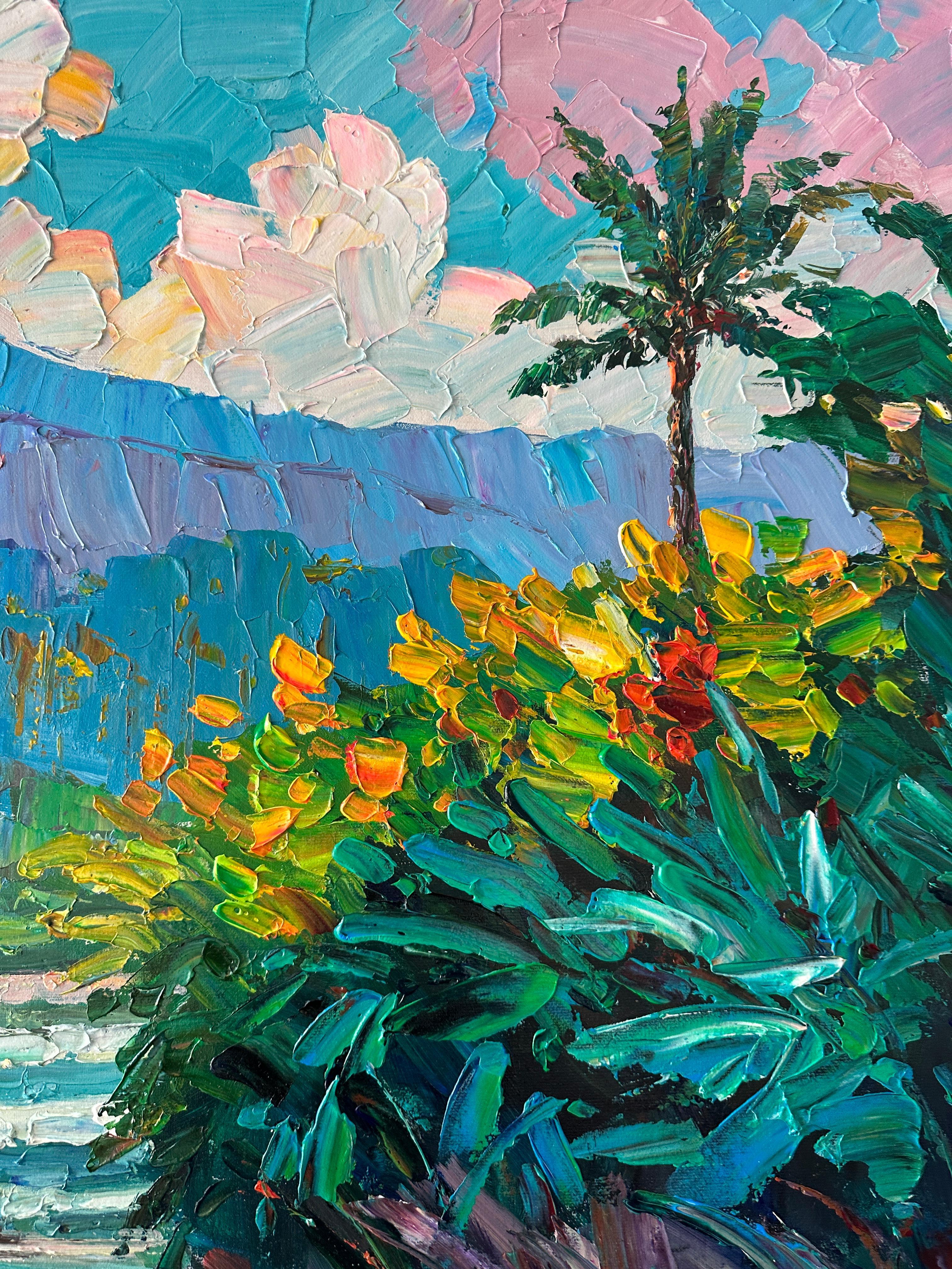 Katharina Hussleins impressionistische Landschaftsbilder spiegeln auf wunderbare Weise ihre Erfahrungen im Ausland wider. Die leuchtenden Farben und dynamischen Strukturen ihrer Werke fangen die Essenz verschiedener Landschaften ein. Jedes Werk lädt