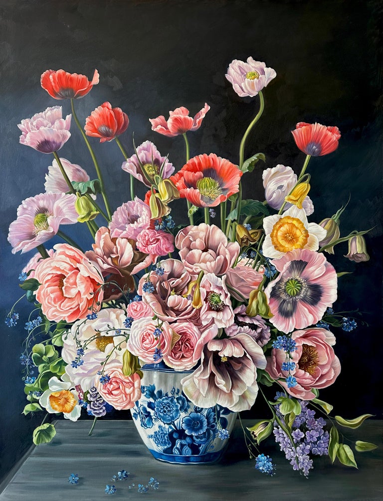 Katharina Husslein My heart with pleasure fills.. Katharina Husslein Flower Still life Oil