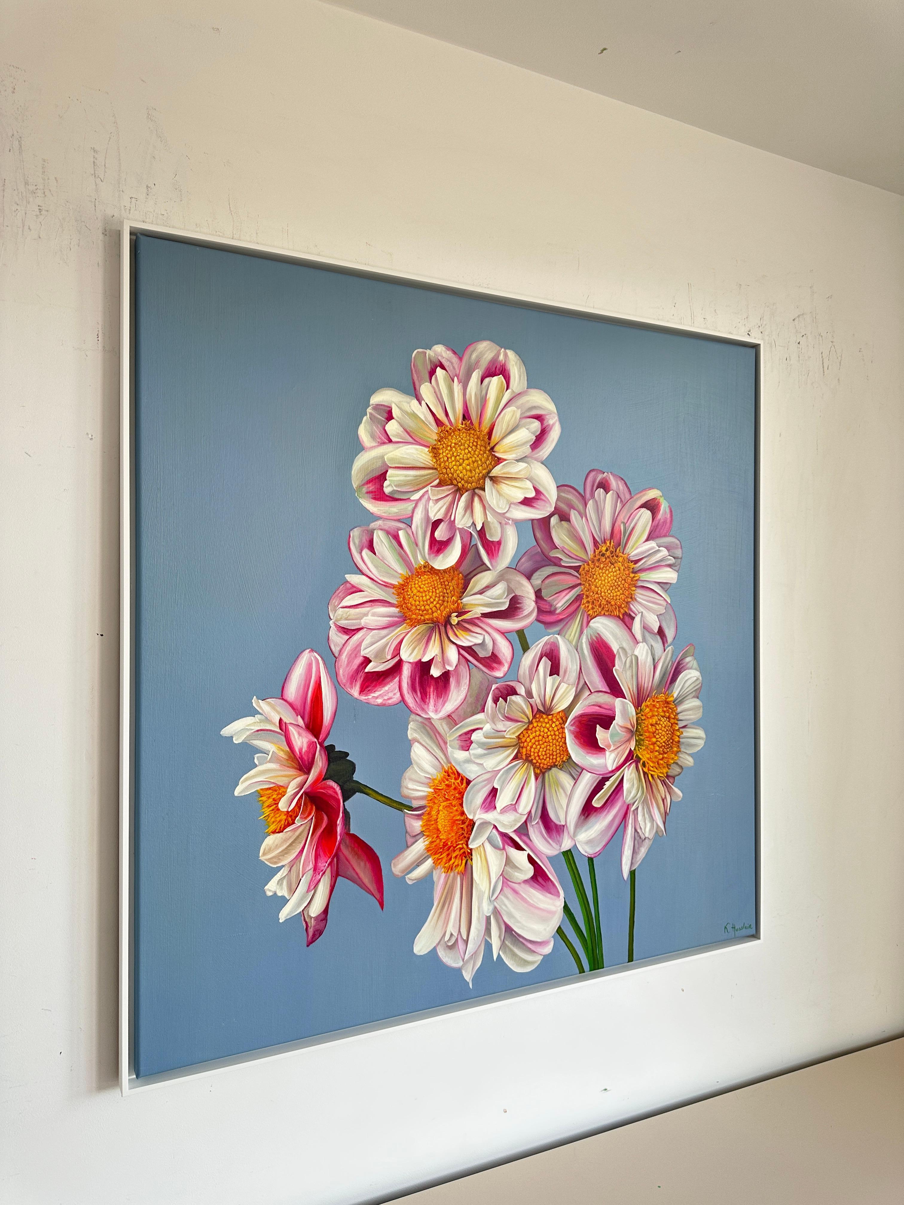 Mon amour pour vous est un parcours -  K.Husslein Hyperréaliste Daisy Still life en vente 5